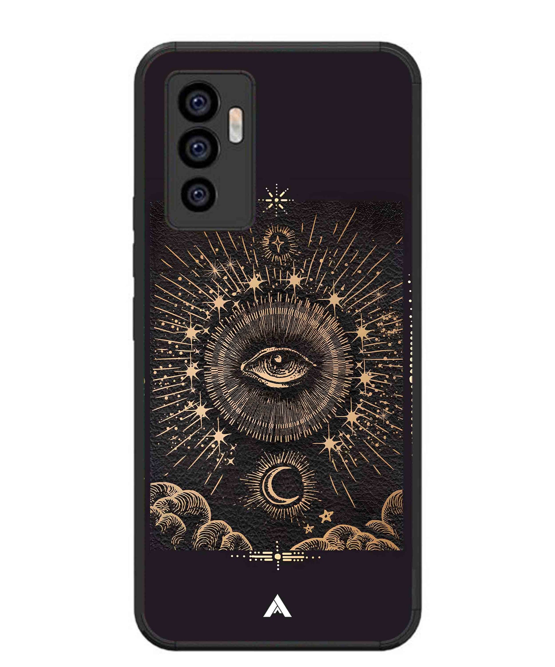 Illuminating Eye Metal Back Cover Phone Case for Vivo Y75 4G