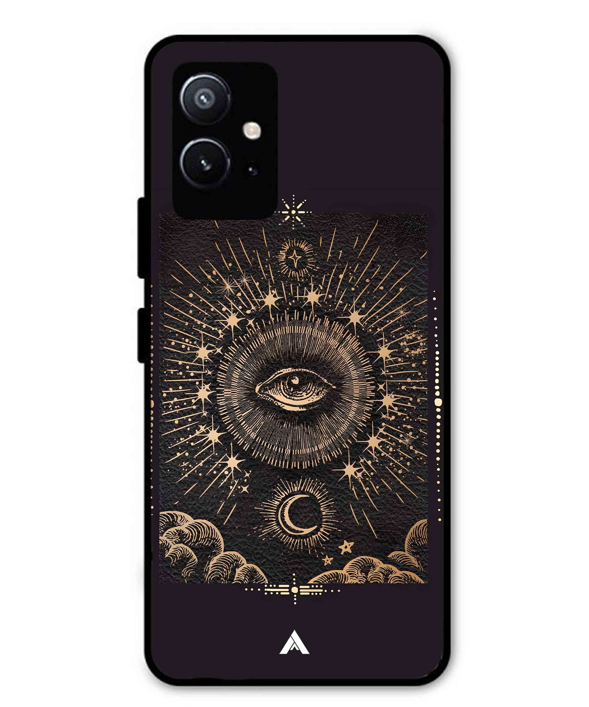 Illuminating Eye Metal Back Cover Phone Case for Vivo Y75 5G