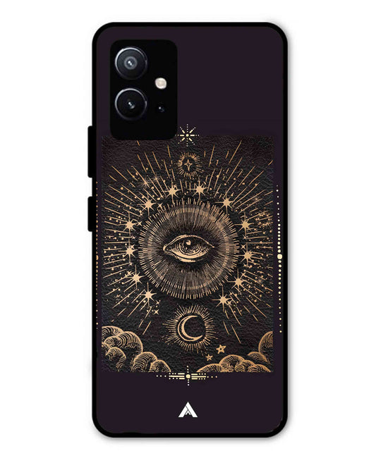 Illuminating Eye Metal Back Cover Phone Case for Vivo Y75 5G