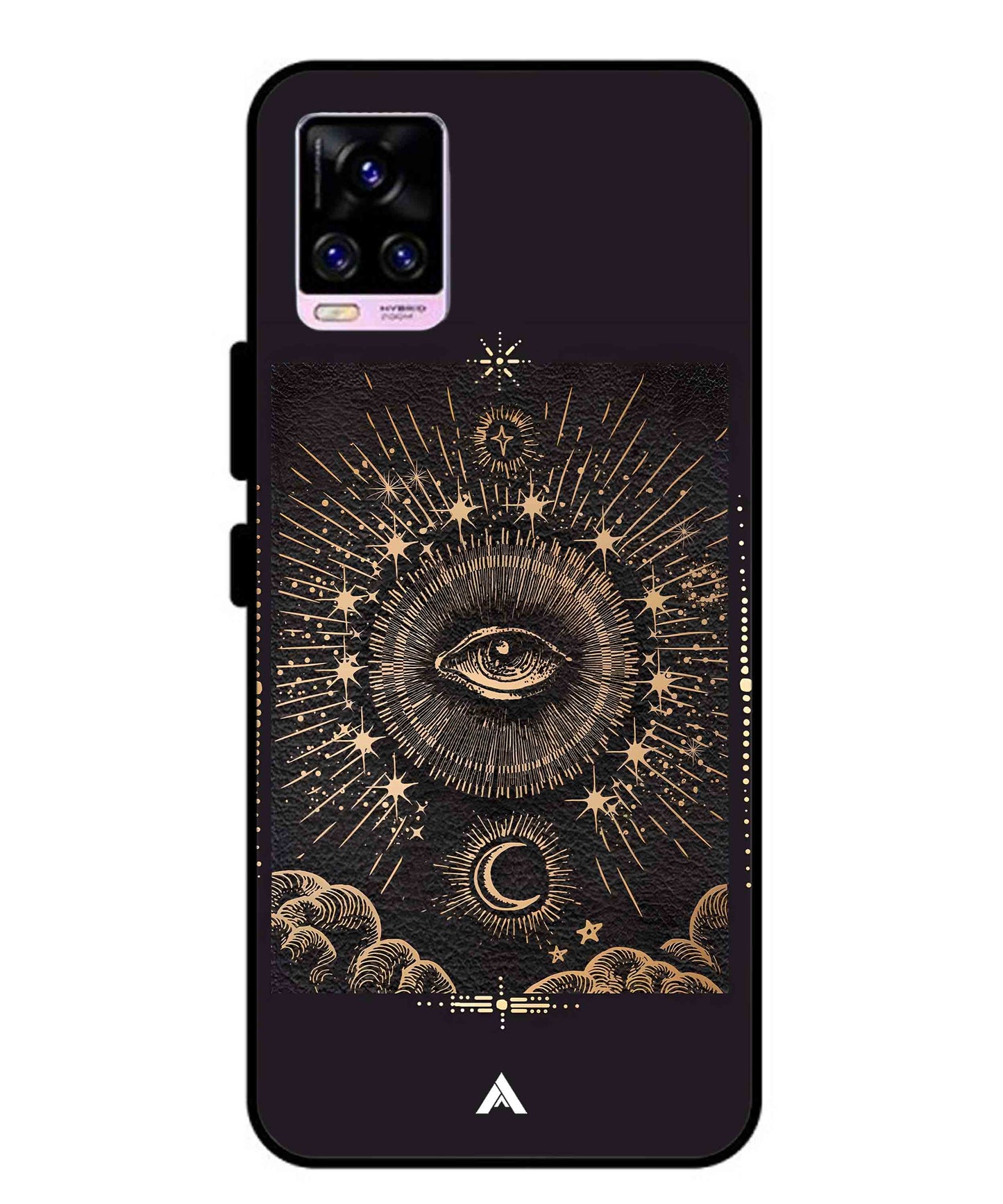 Illuminating Eye Metal Back Cover Phone Case for Vivo v20 Pro
