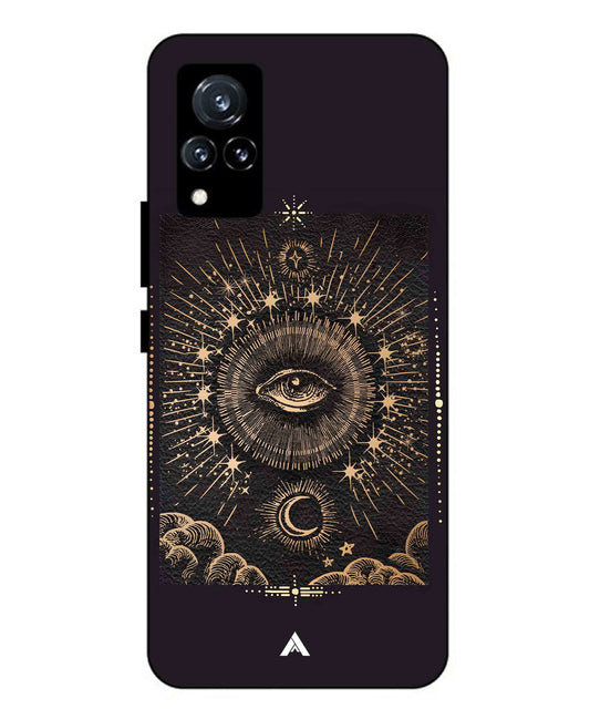Illuminating Eye Metal Back Cover Phone Case for Vivo v21