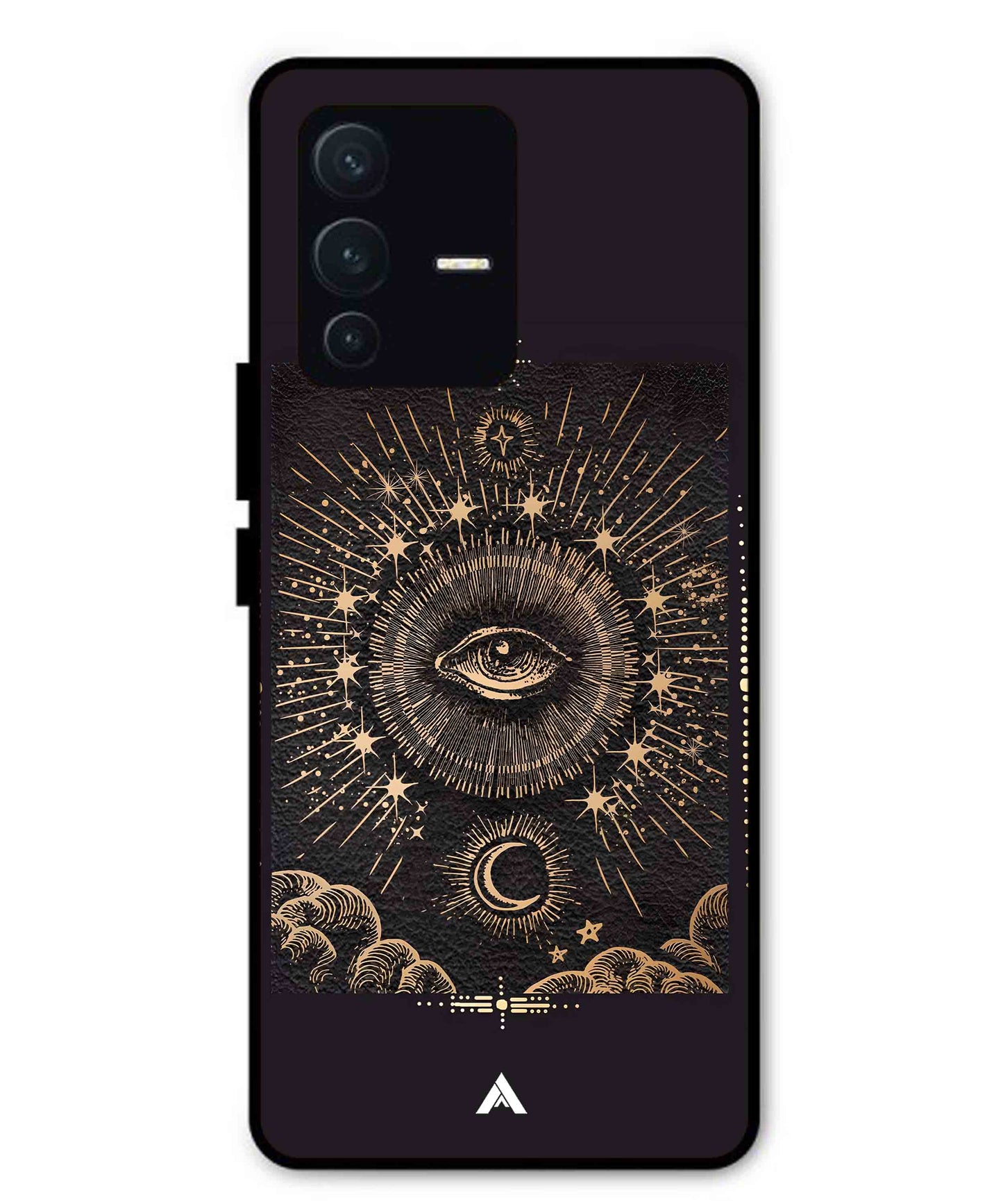 Illuminating Eye Metal Back Cover Phone Case for Vivo v23 Pro