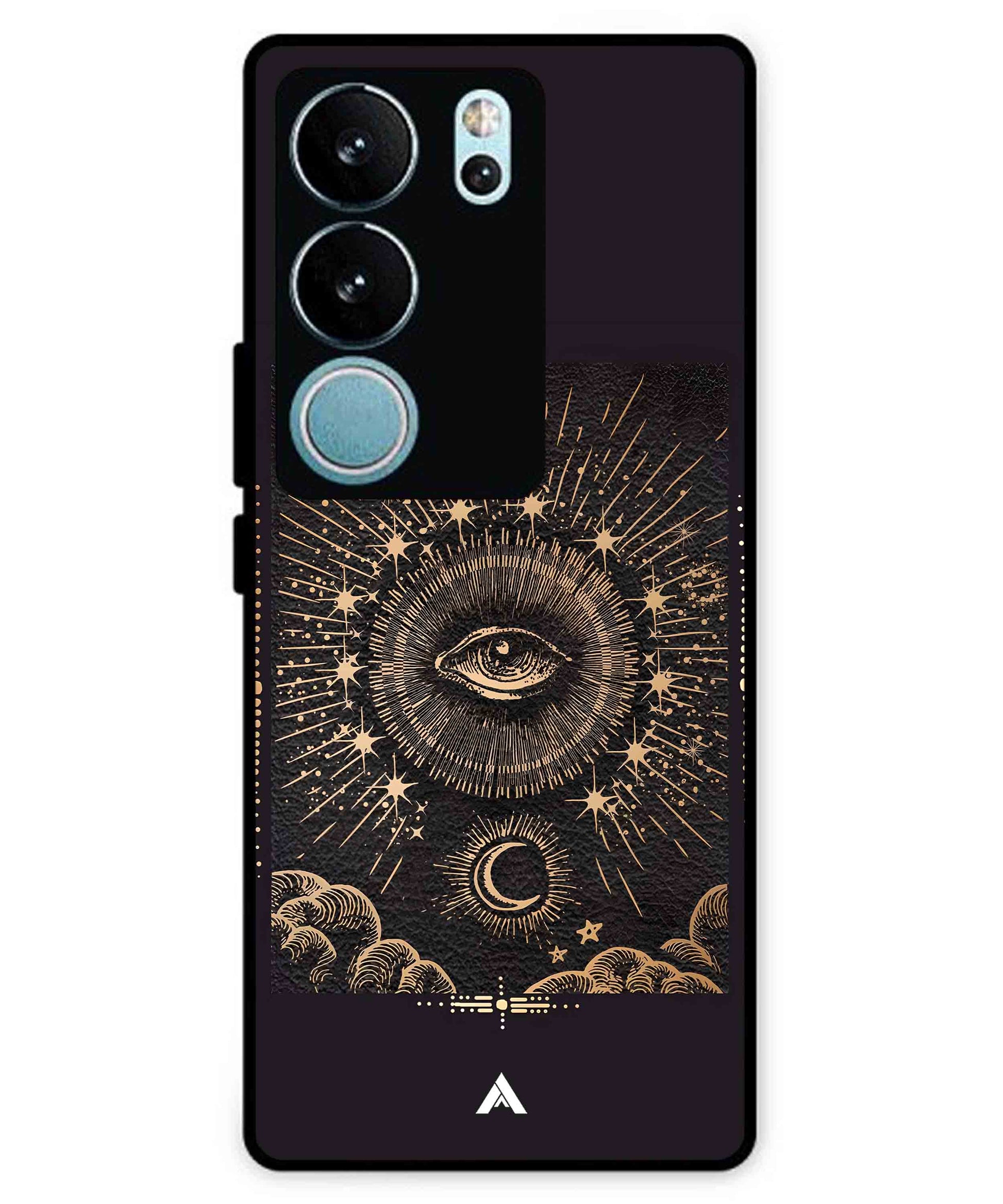 Illuminating Eye Metal Back Cover Phone Case for Vivo v29