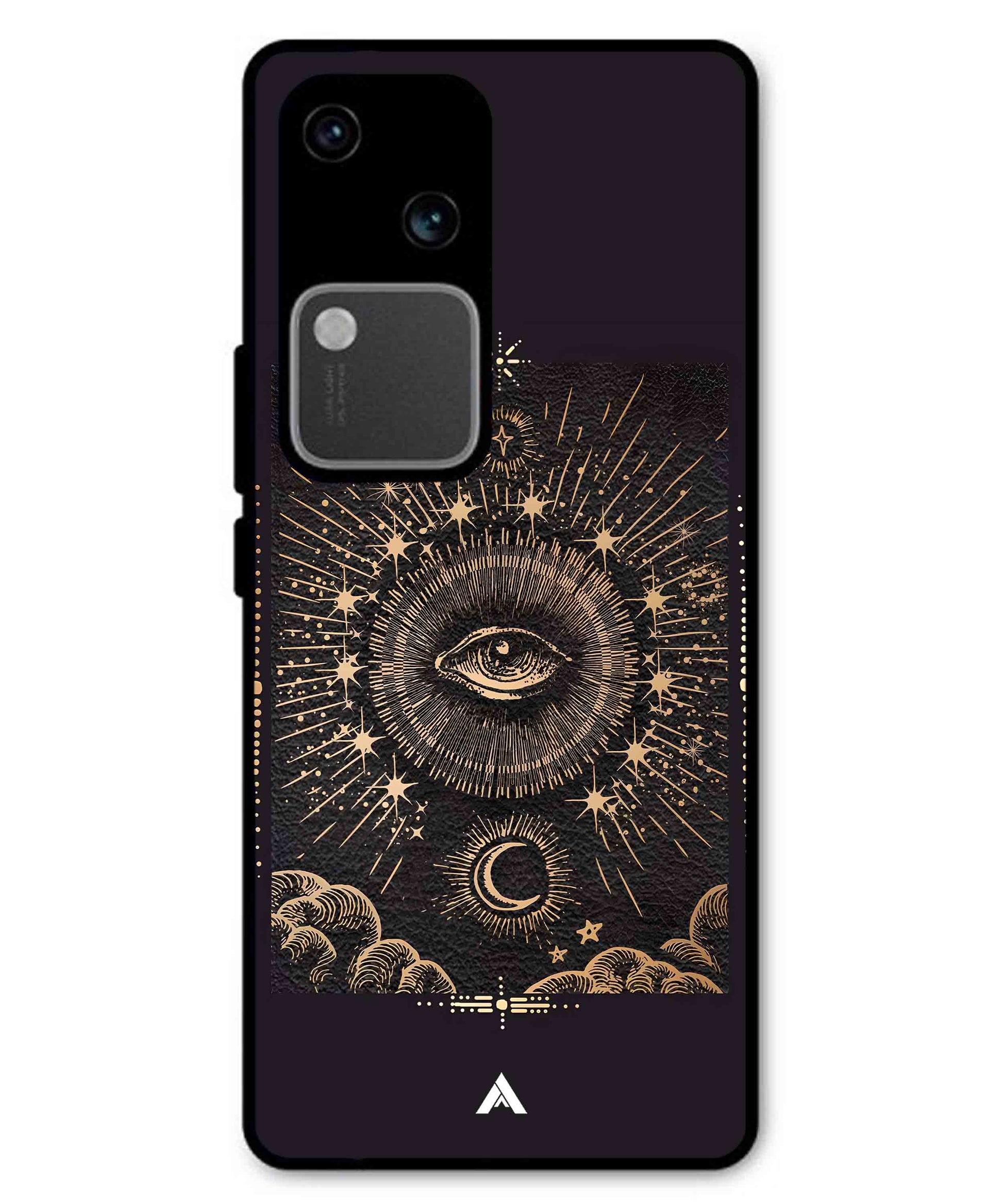 Illuminating Eye Metal Back Cover Phone Case for Vivo v30