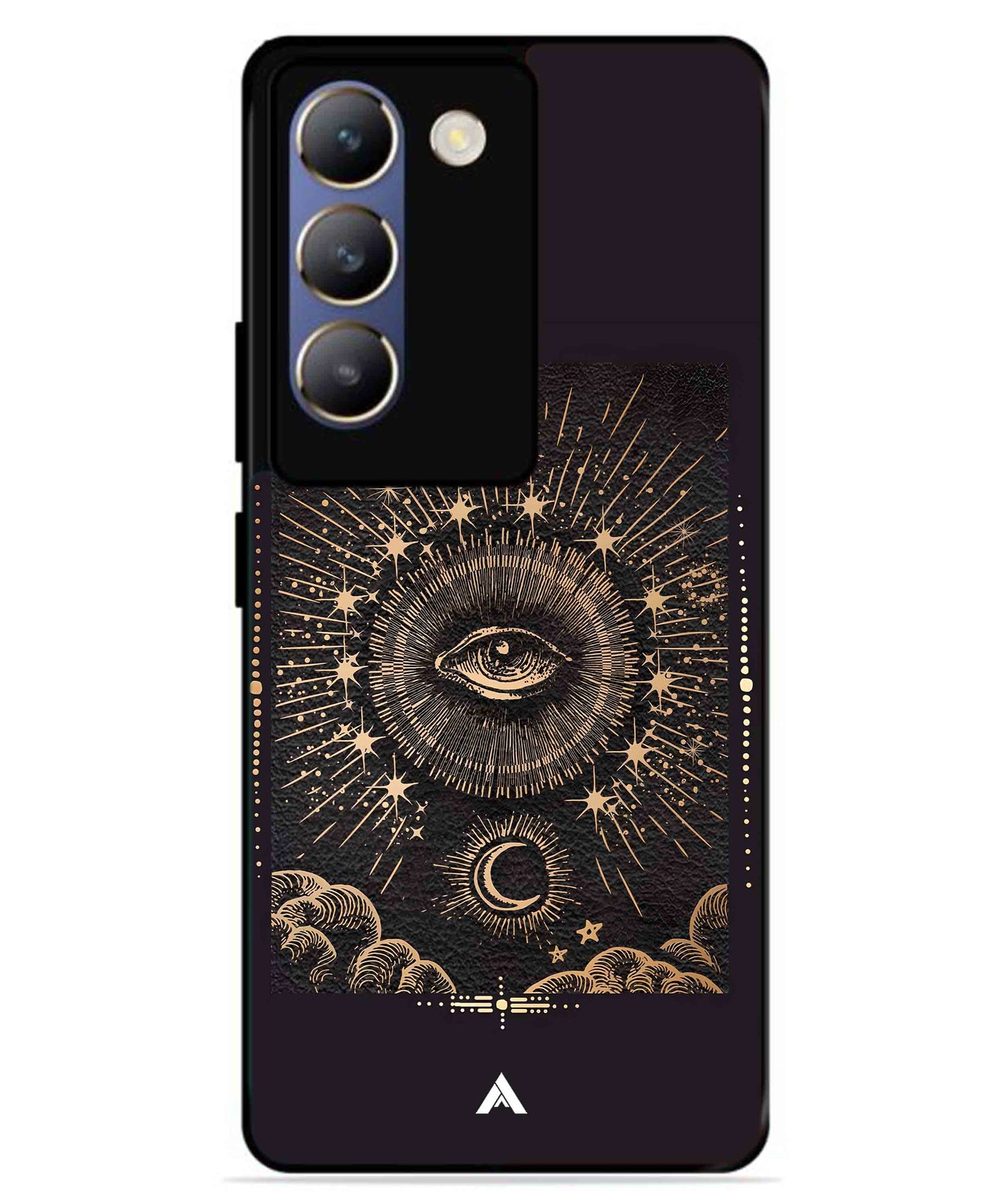 Illuminating Eye Metal Back Cover Phone Case for Vivo v30 Lite
