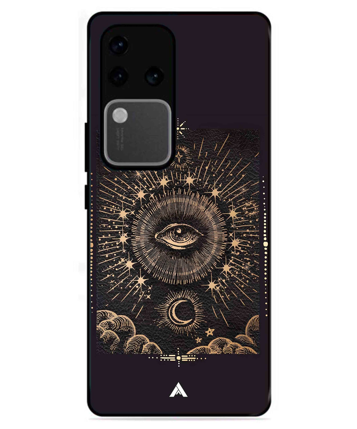 Illuminating Eye Metal Back Cover Phone Case for Vivo v30 Pro