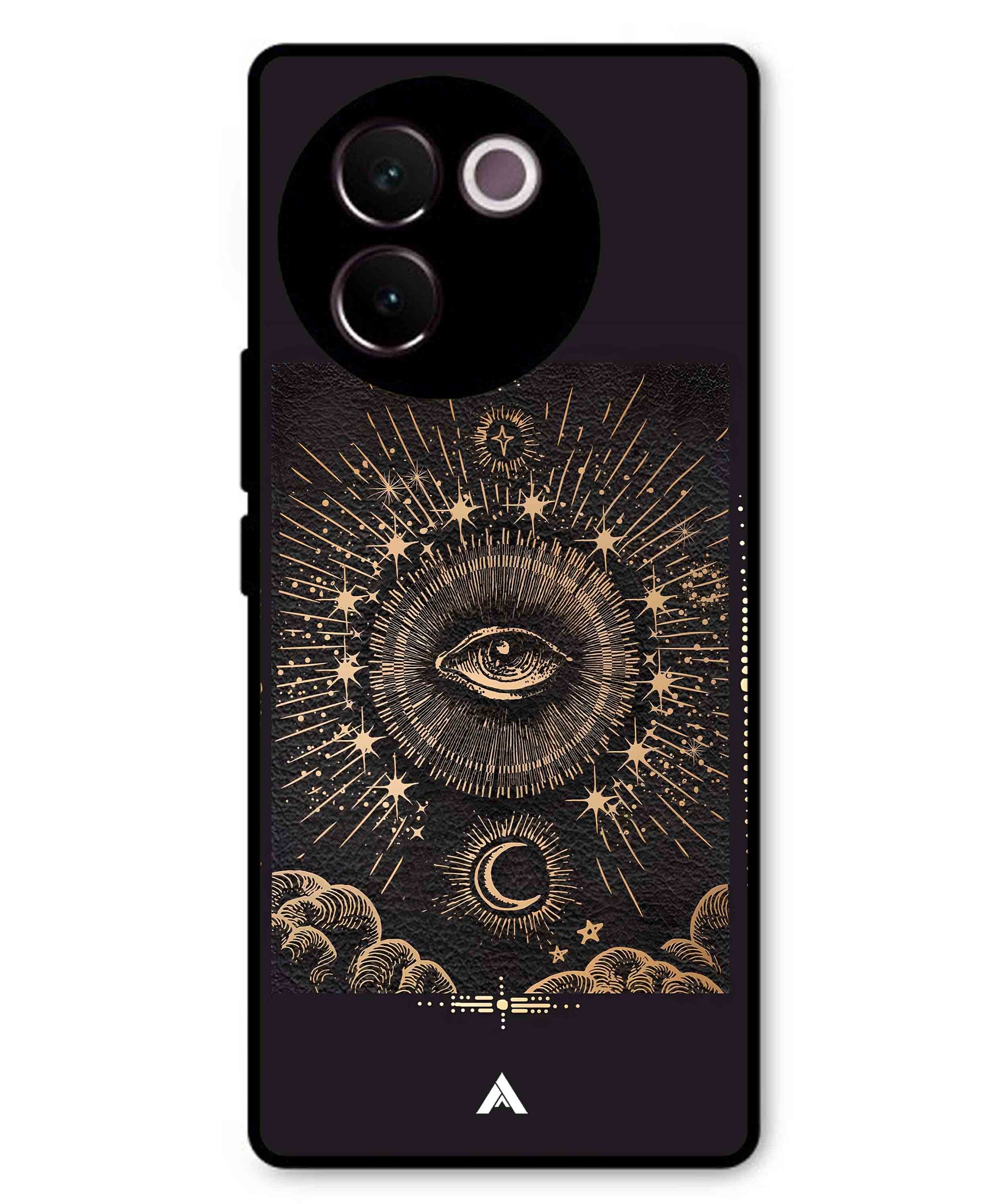 Illuminating Eye Metal Back Cover Phone Case for Vivo v30e