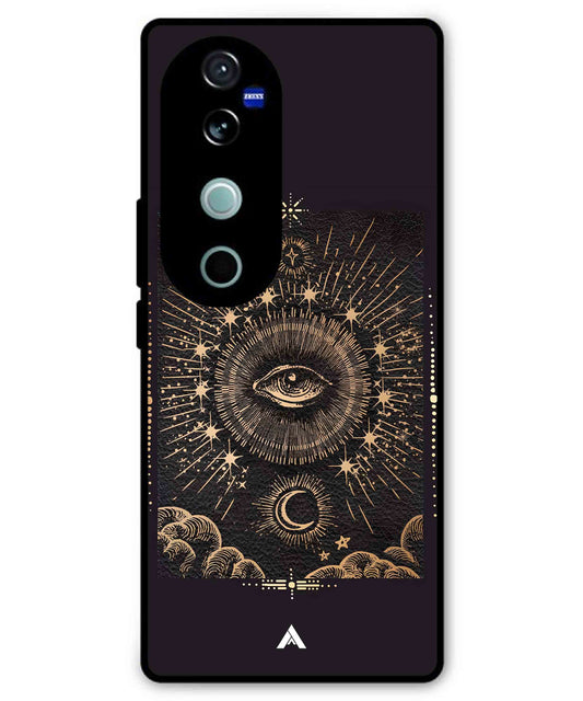 Illuminating Eye Metal Back Cover Phone Case for Vivo v40