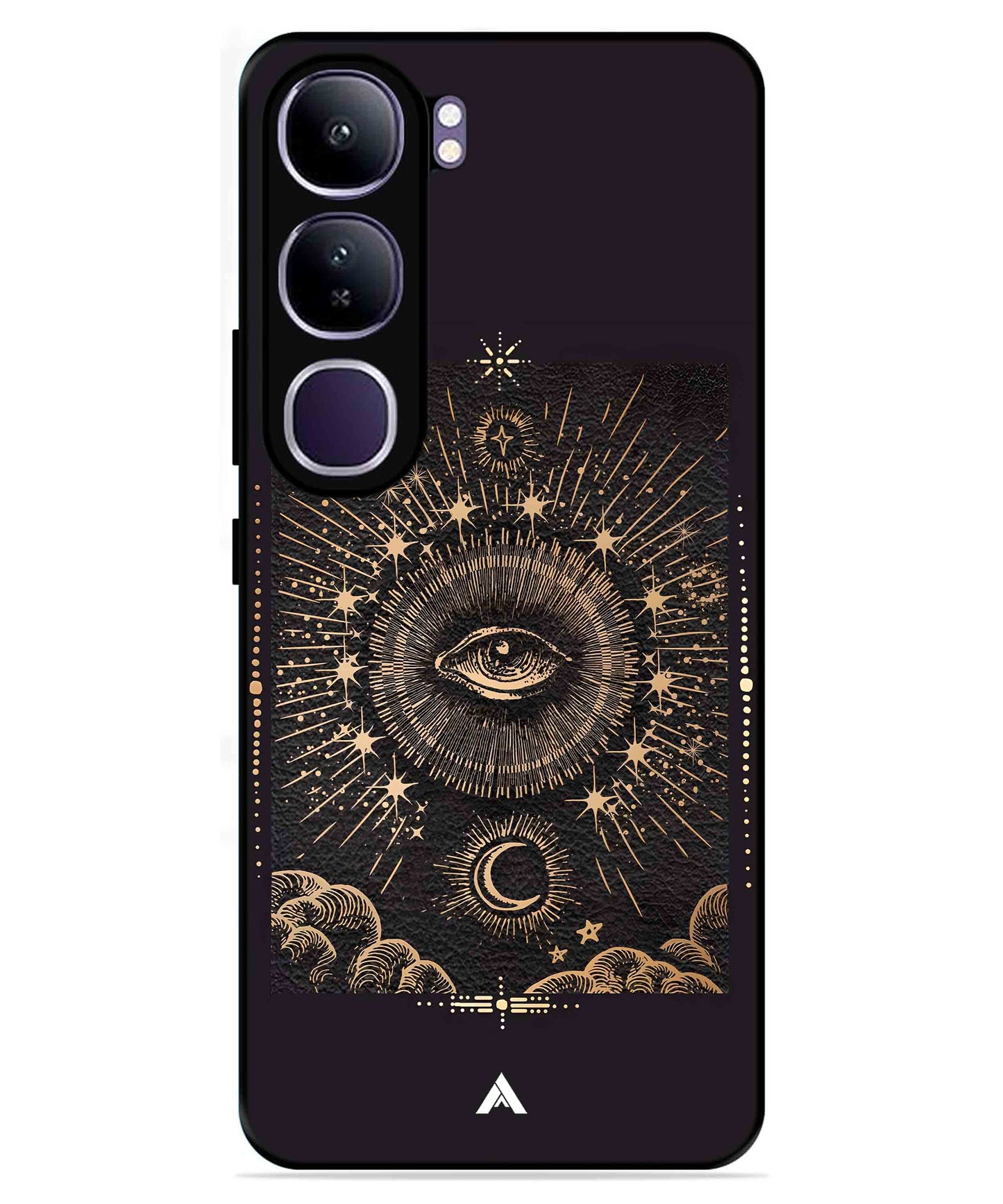 Illuminating Eye Metal Back Cover Phone Case for Vivo v40 Lite