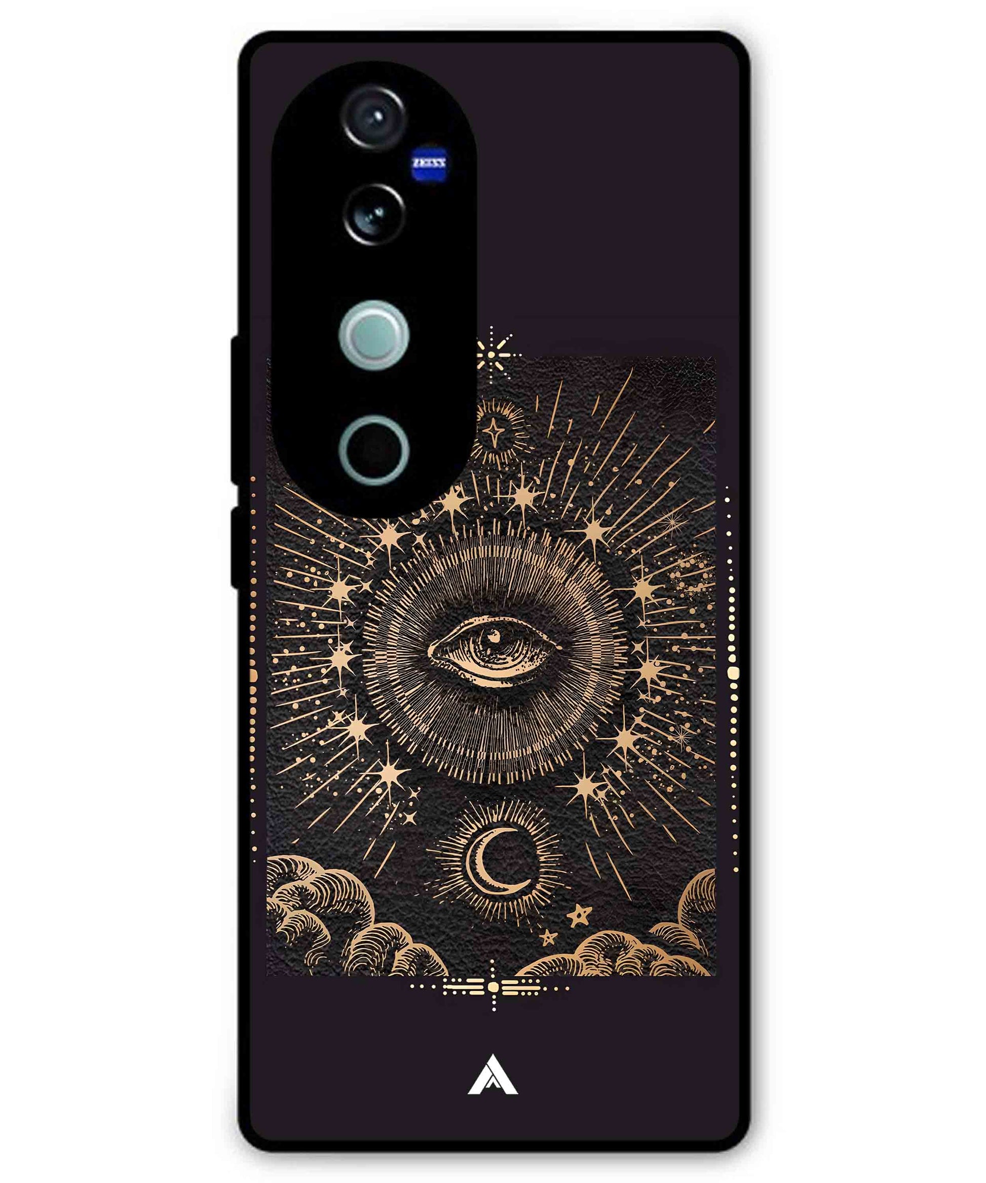 Illuminating Eye Metal Back Cover Phone Case for Vivo v40 Pro