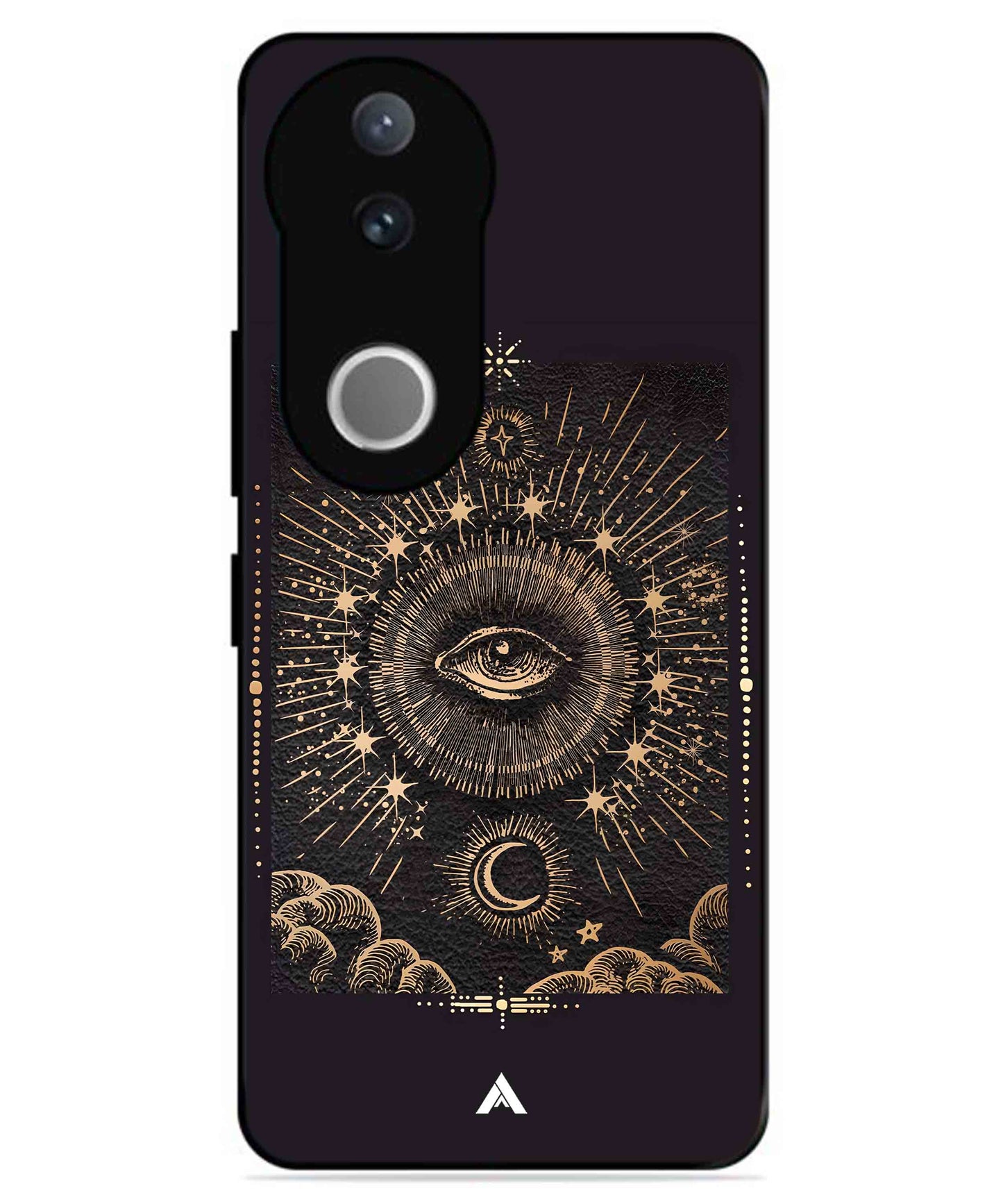 Illuminating Eye Metal Back Cover Phone Case for Vivo v50e