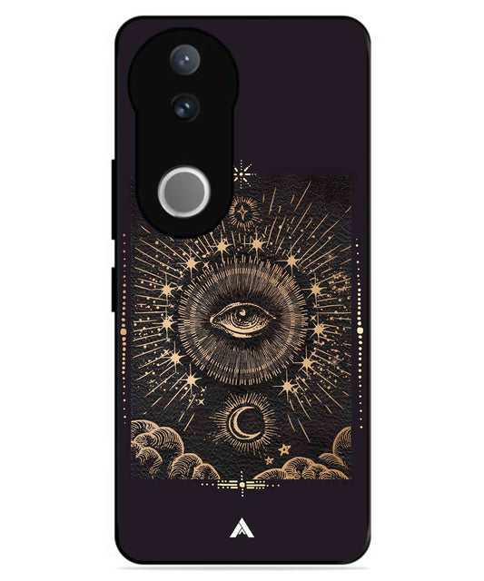 Illuminating Eye Metal Back Cover Phone Case for Vivo v50e