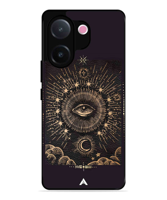 Illuminating Eye Metal Back Cover Phone Case for Vivo v60e
