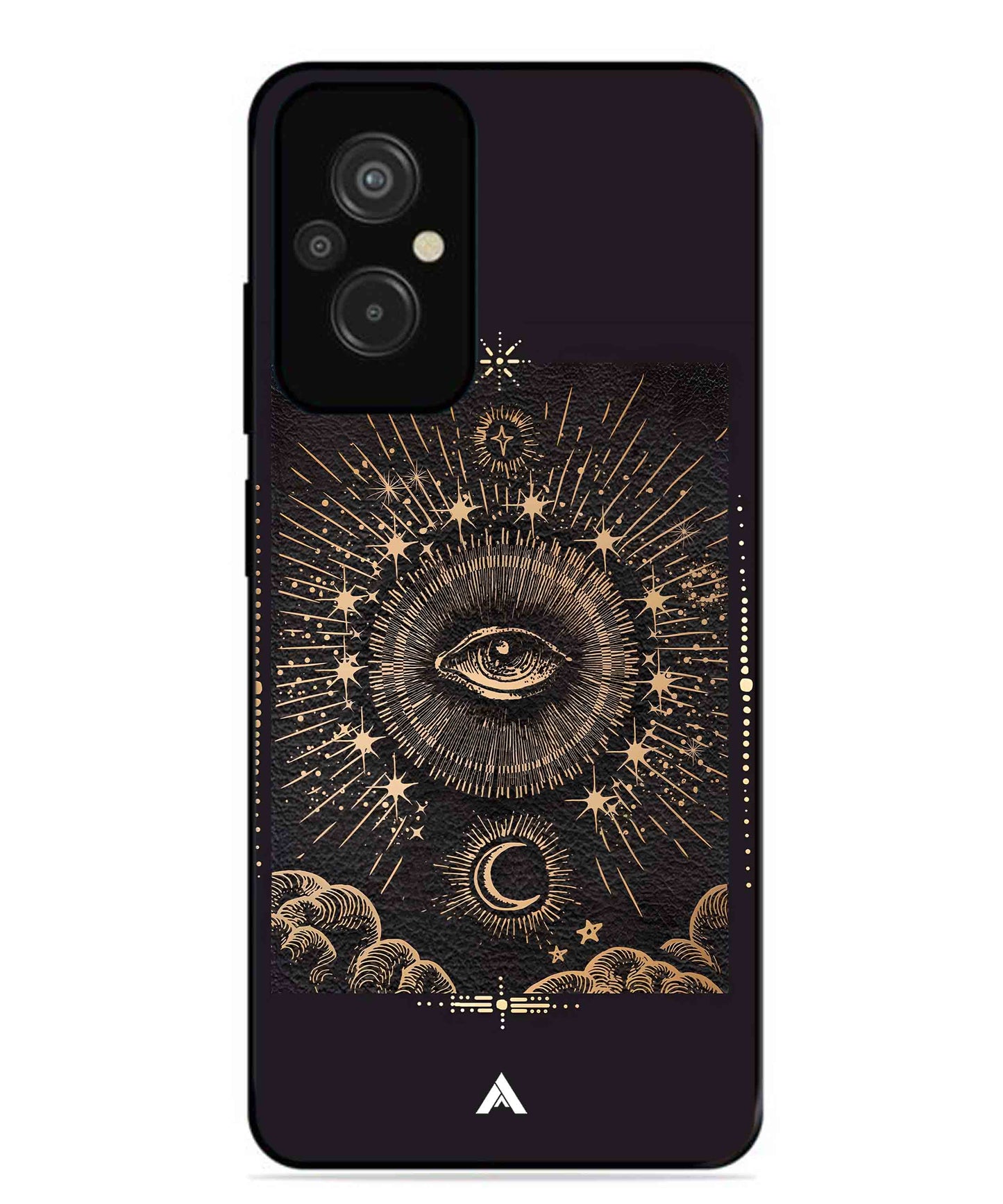 Illuminating Eye Metal Back Cover Phone Case for Xiaomi Redmi 11 Prime 4G