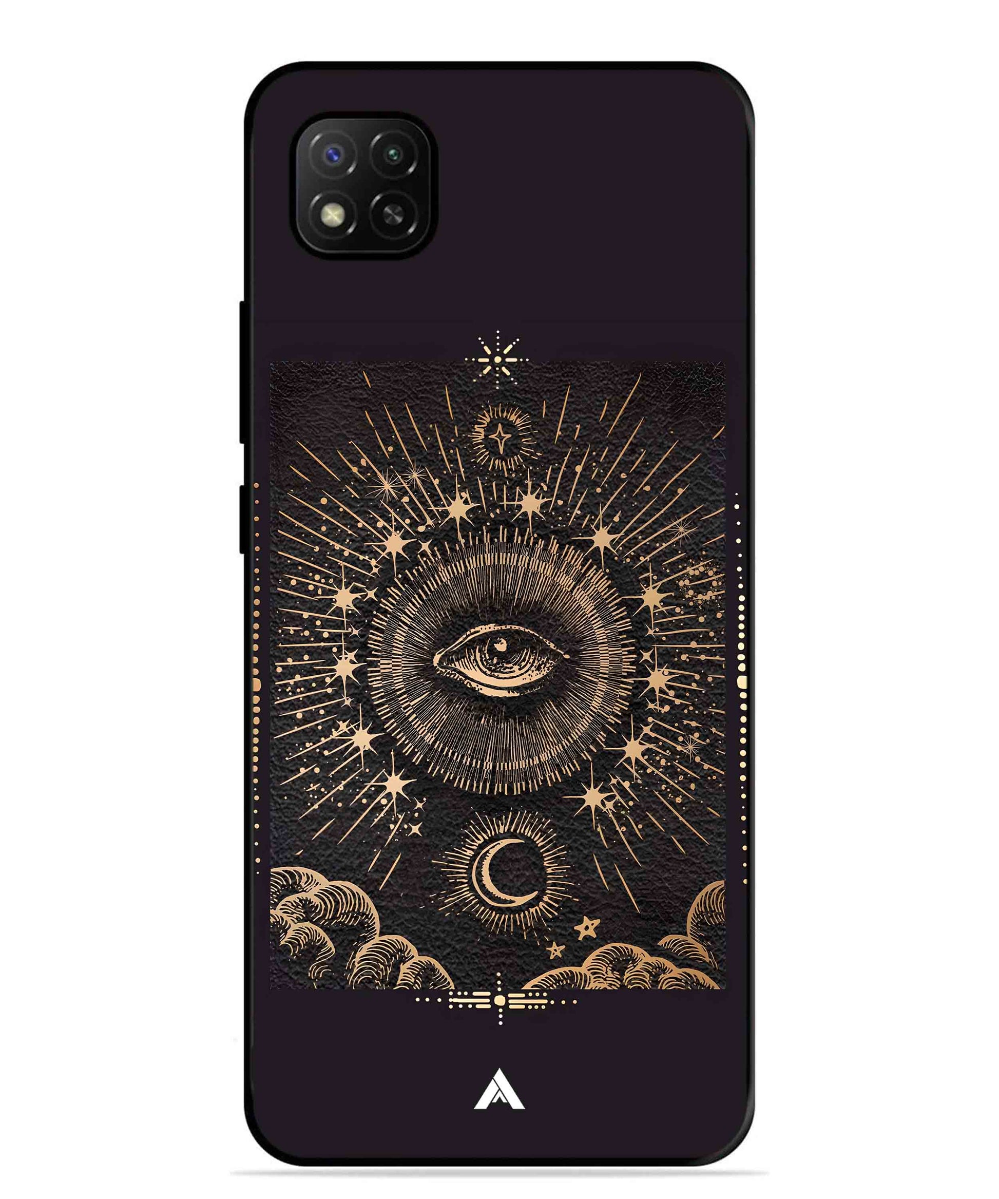 Illuminating Eye Metal Back Cover Phone Case for Xiaomi Redmi 9
