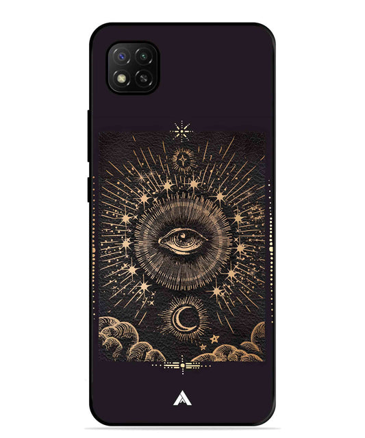 Illuminating Eye Metal Back Cover Phone Case for Xiaomi Redmi 9