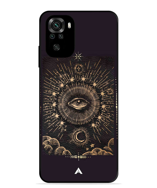 Illuminating Eye Metal Back Cover Phone Case for Xiaomi Redmi Note 10