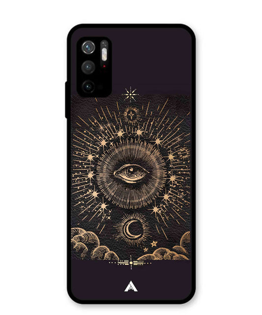 Illuminating Eye Metal Back Cover Phone Case for Xiaomi Redmi Note 10T