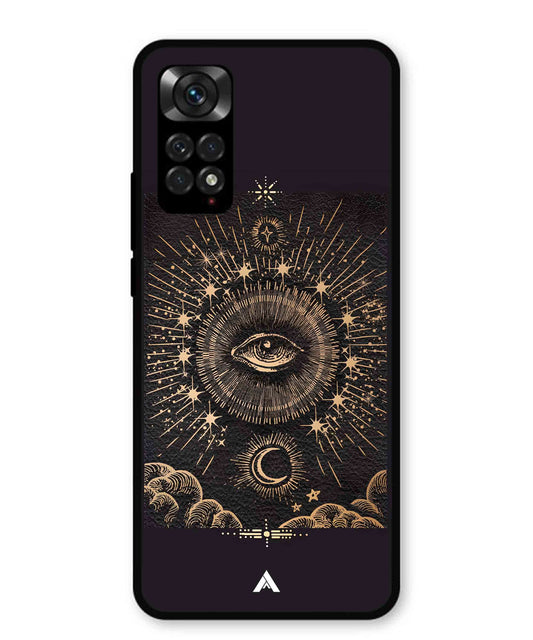 Illuminating Eye Metal Back Cover Phone Case for Xiaomi Redmi Note 11s