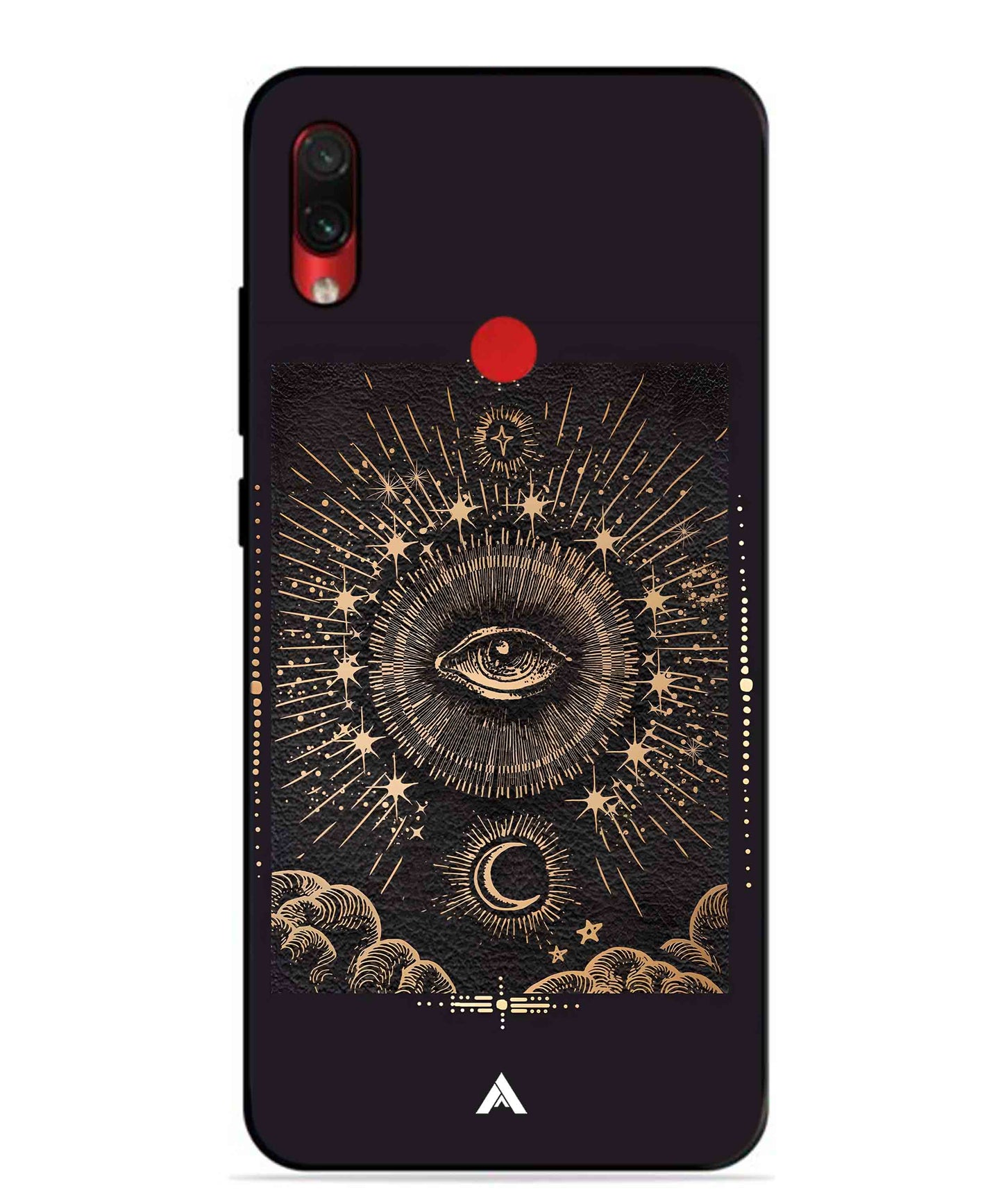 Illuminating Eye Metal Back Cover Phone Case for Xiaomi Redmi Note 7 Pro