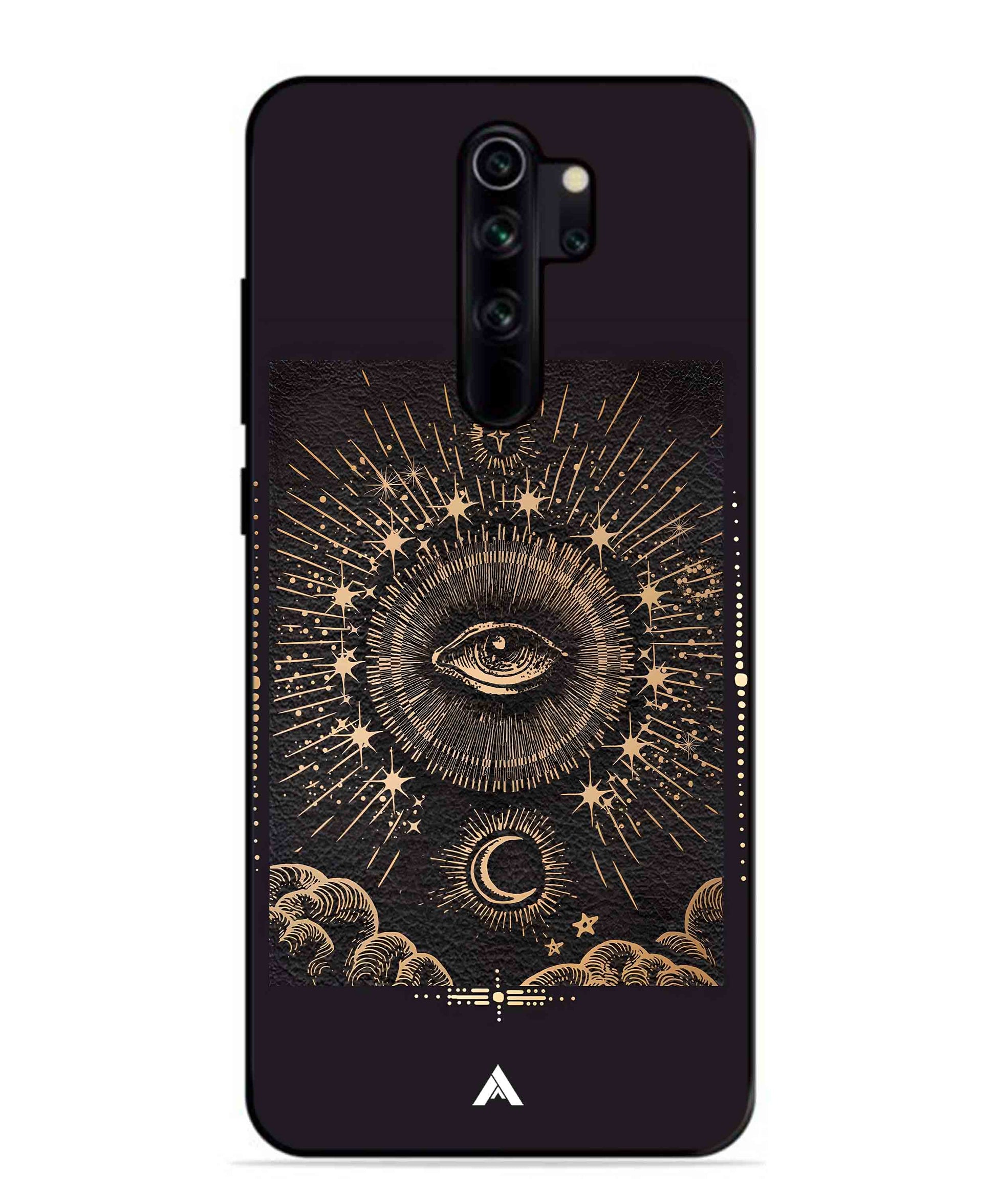 Illuminating Eye Metal Back Cover Phone Case for Xiaomi Redmi Note 8 Pro