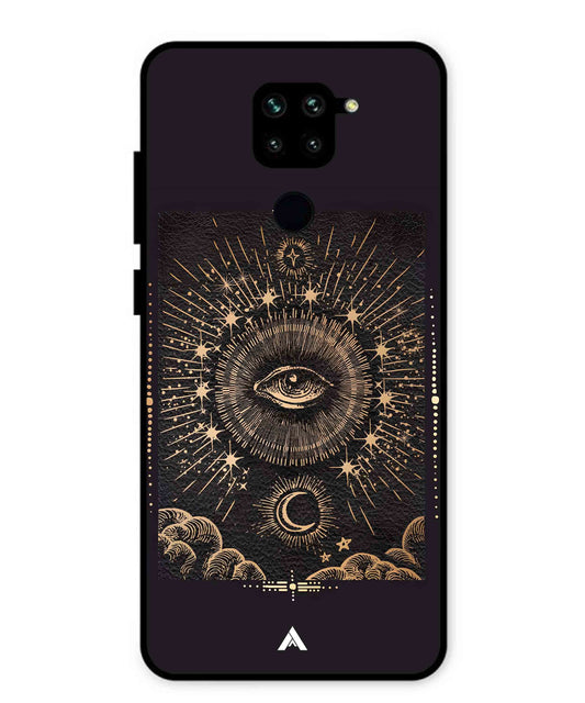 Illuminating Eye Metal Back Cover Phone Case for Xiaomi Redmi Note 9