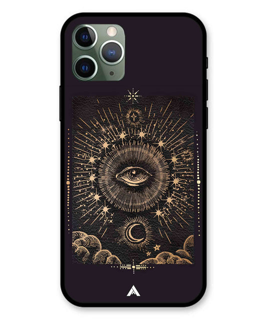Illuminating Eye Metal Back Cover Phone Case for iPhone 11 Pro