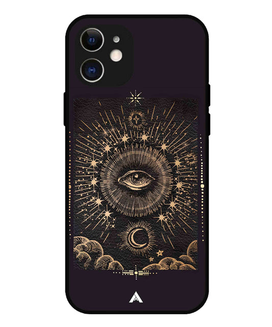 Illuminating Eye Metal Back Cover Phone Case for iPhone 12