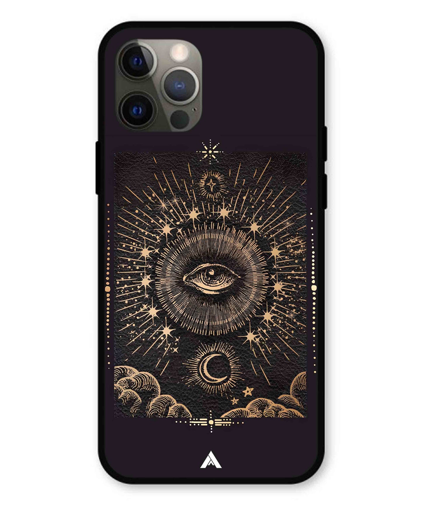 Illuminating Eye Metal Back Cover Phone Case for iPhone 12 Pro