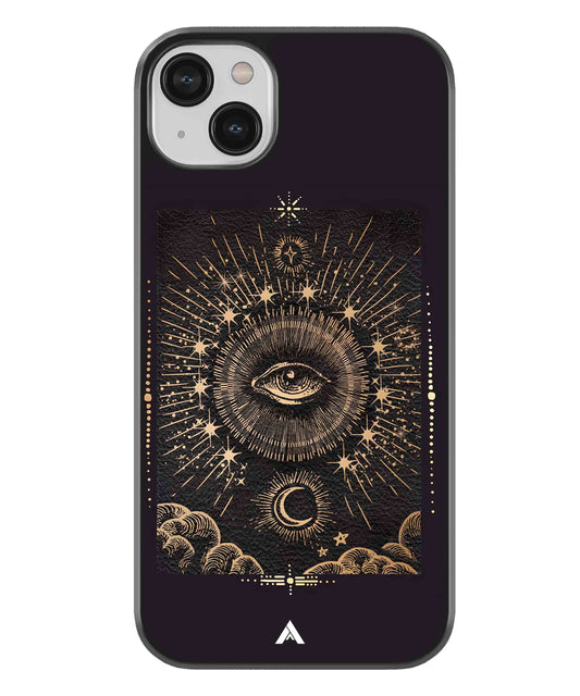 Illuminating Eye Metal Back Cover Phone Case for iPhone 13