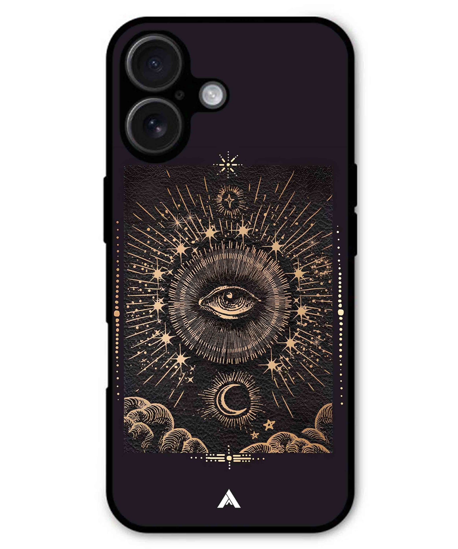 Illuminating Eye Metal Back Cover Phone Case for iPhone 16