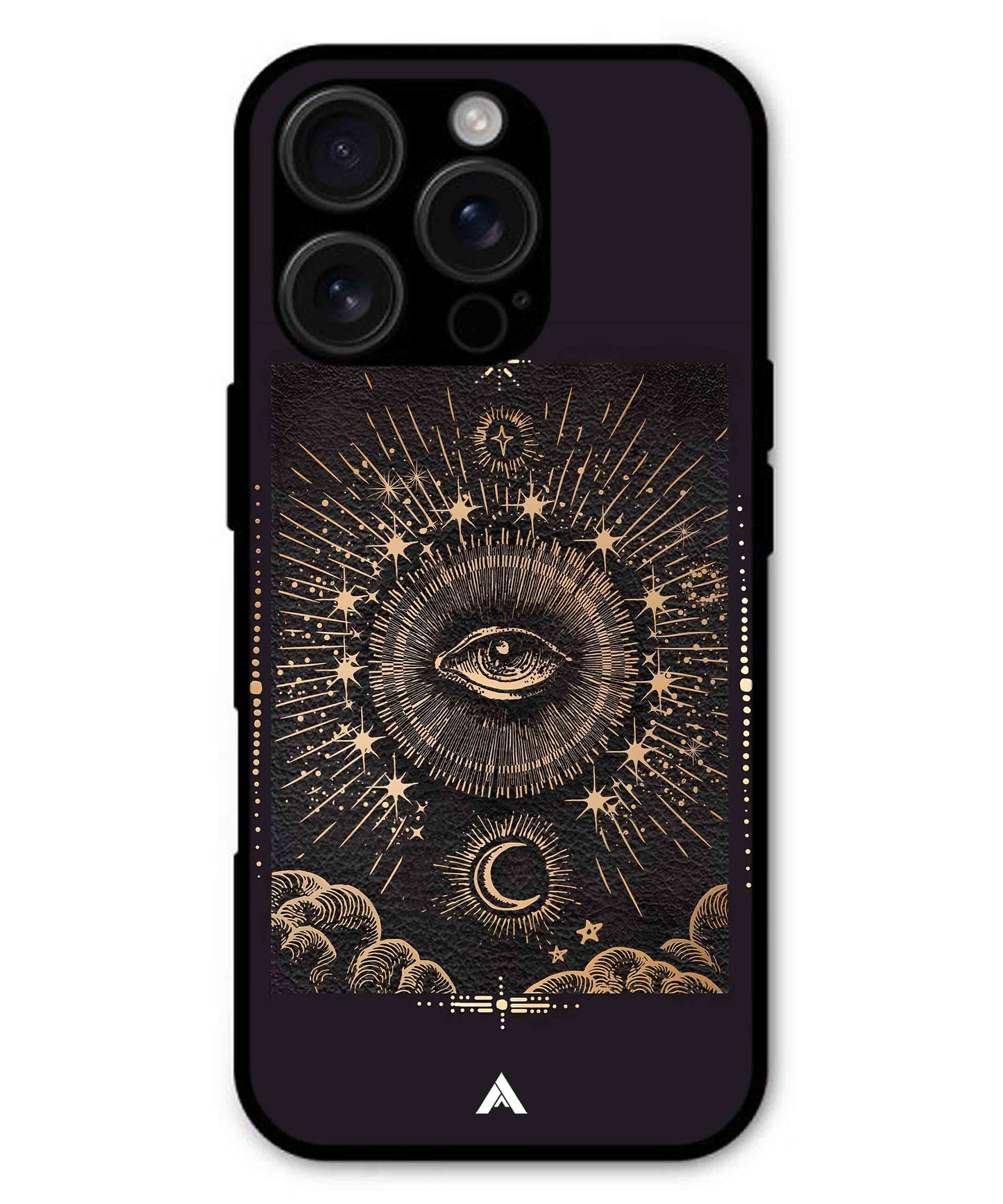 Illuminating Eye Metal Back Cover Phone Case for iPhone 16 Pro