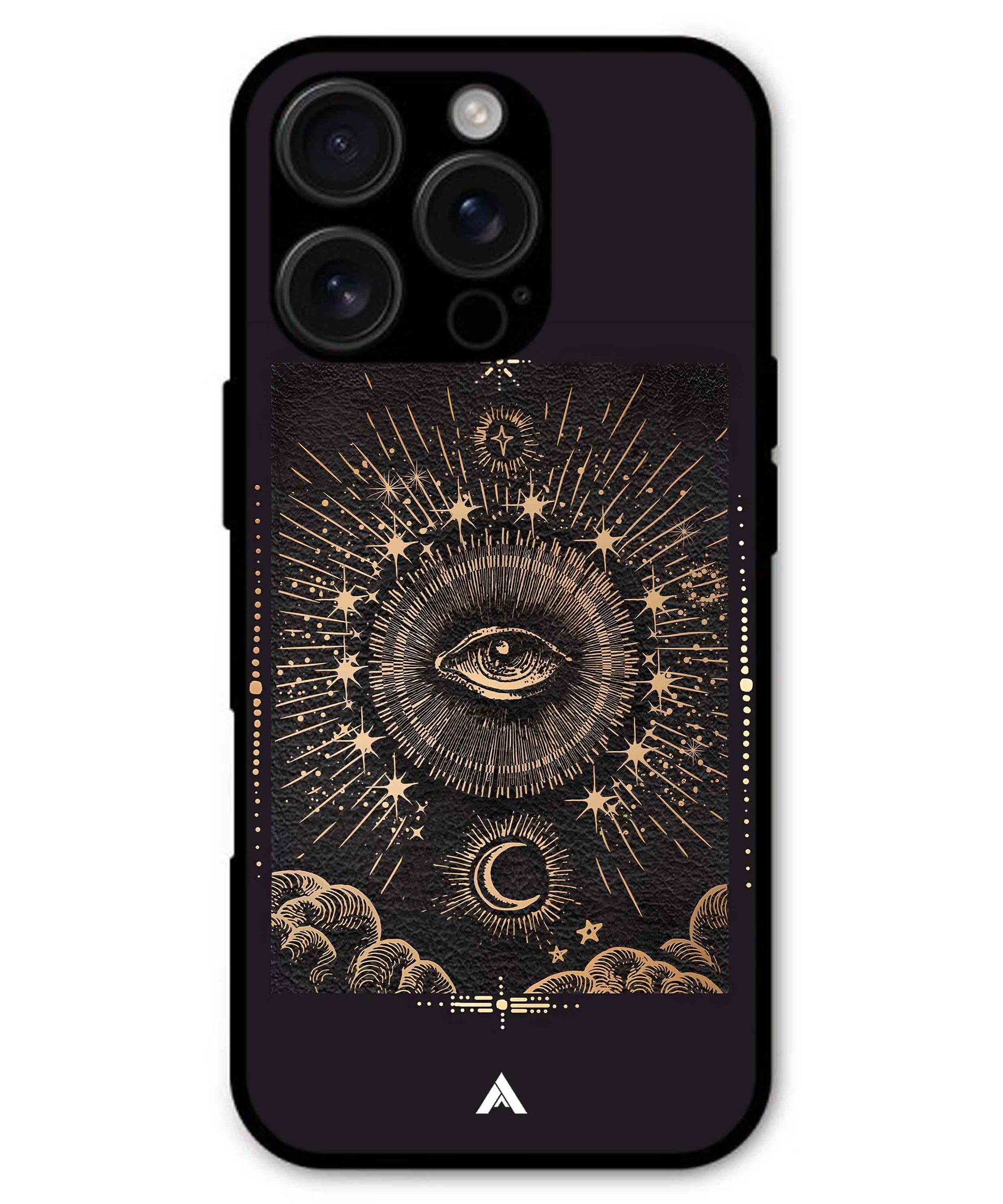 Illuminating Eye Metal Back Cover Phone Case for iPhone 16 ProMax