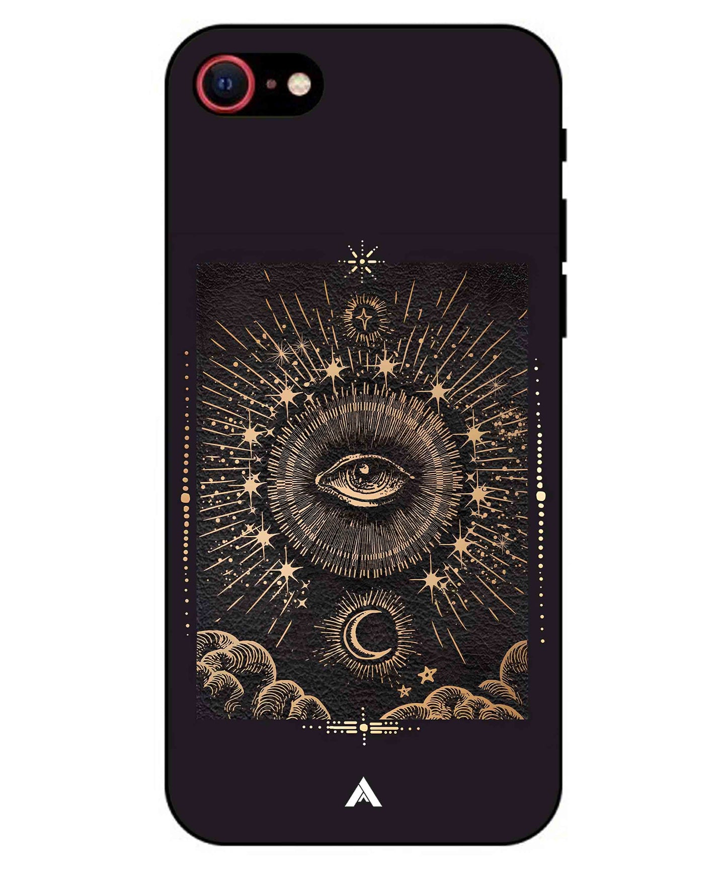 Illuminating Eye Metal Back Cover Phone Case for iPhone 8