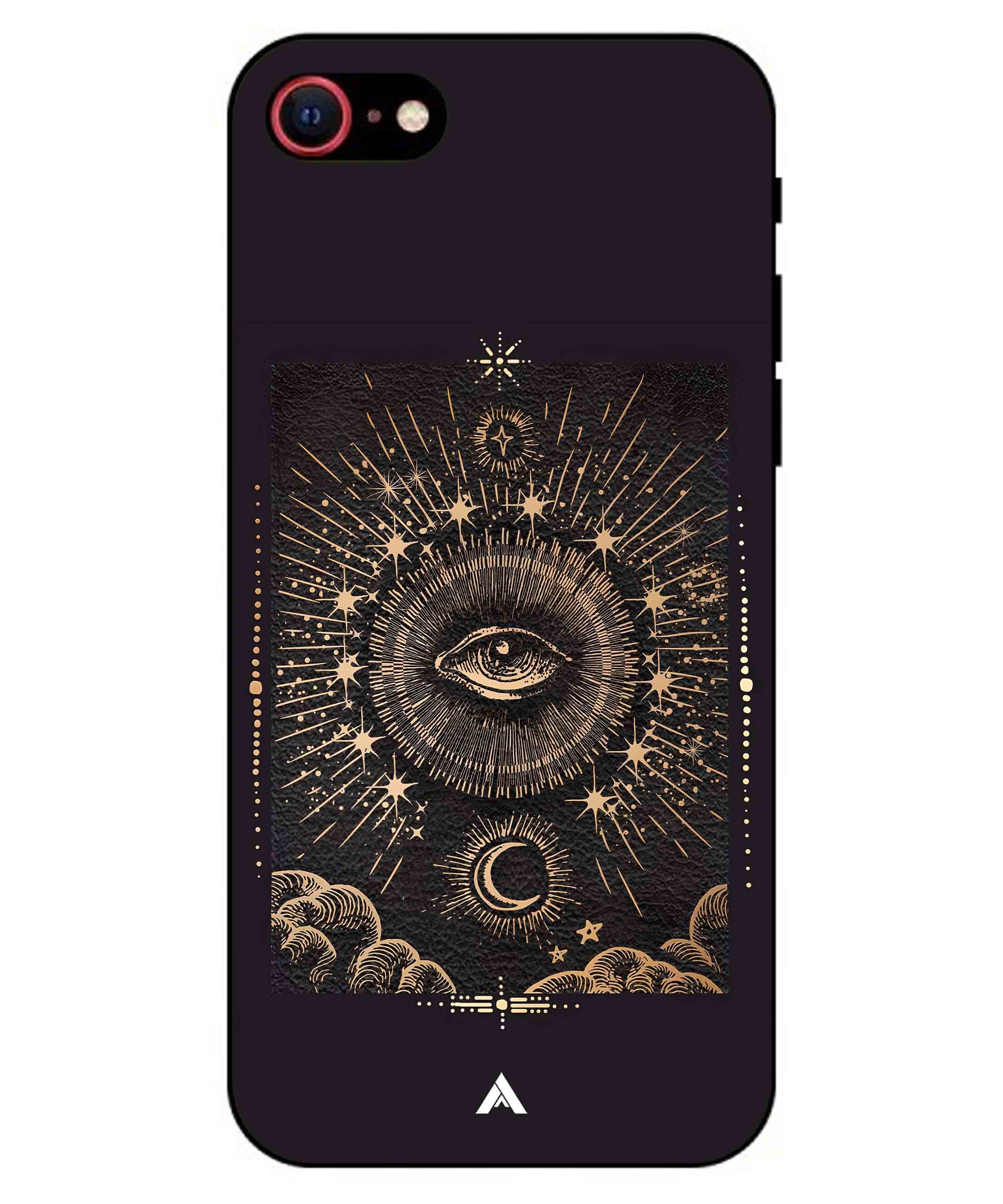 Illuminating Eye Metal Back Cover Phone Case for iPhone 8