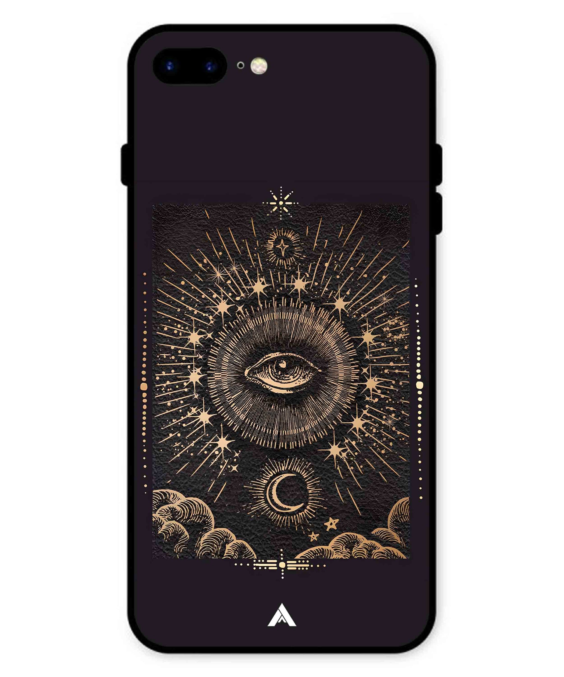 Illuminating Eye Metal Back Cover Phone Case for iPhone 8 Plus