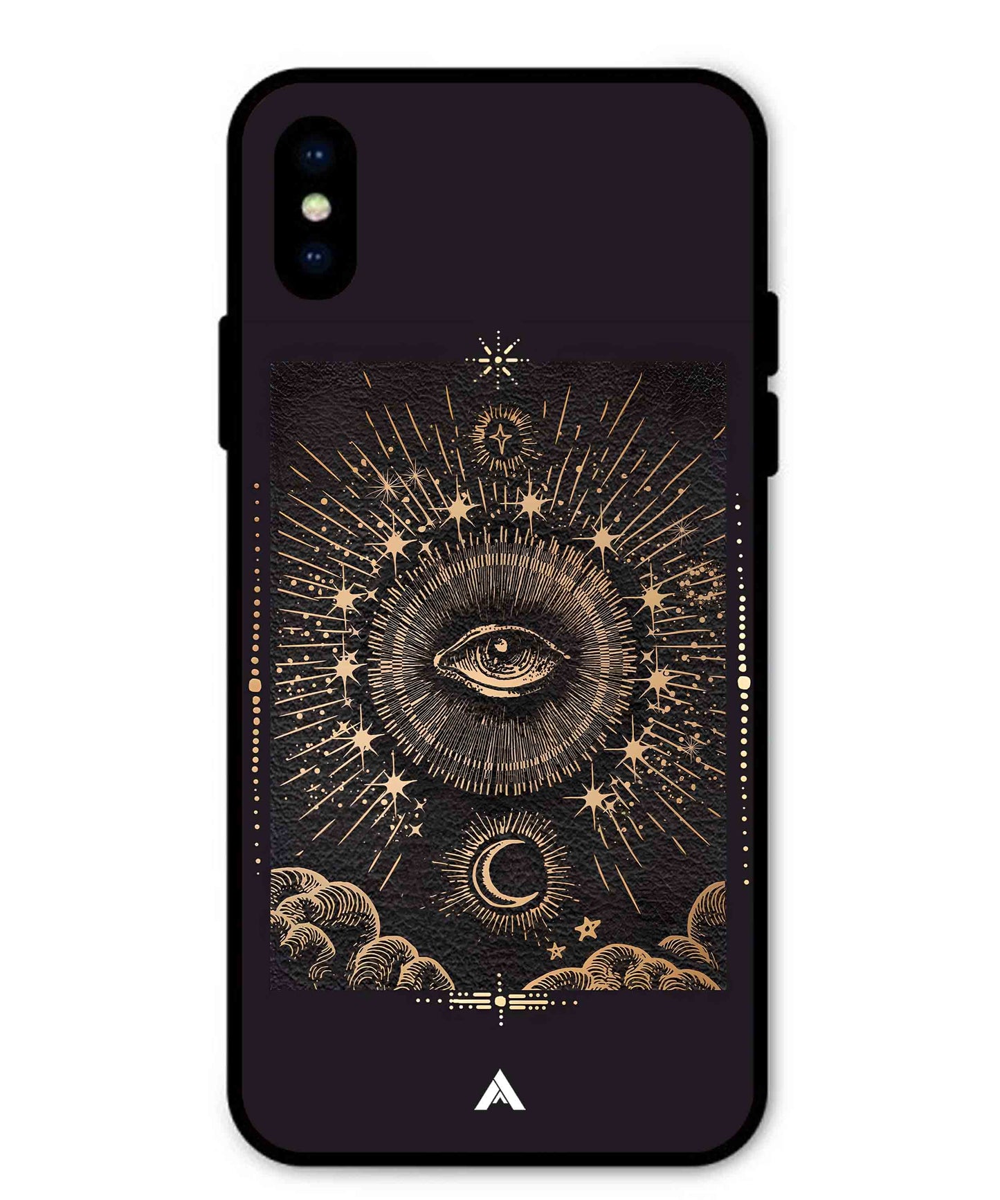 Illuminating Eye Metal Back Cover Phone Case for iPhone X