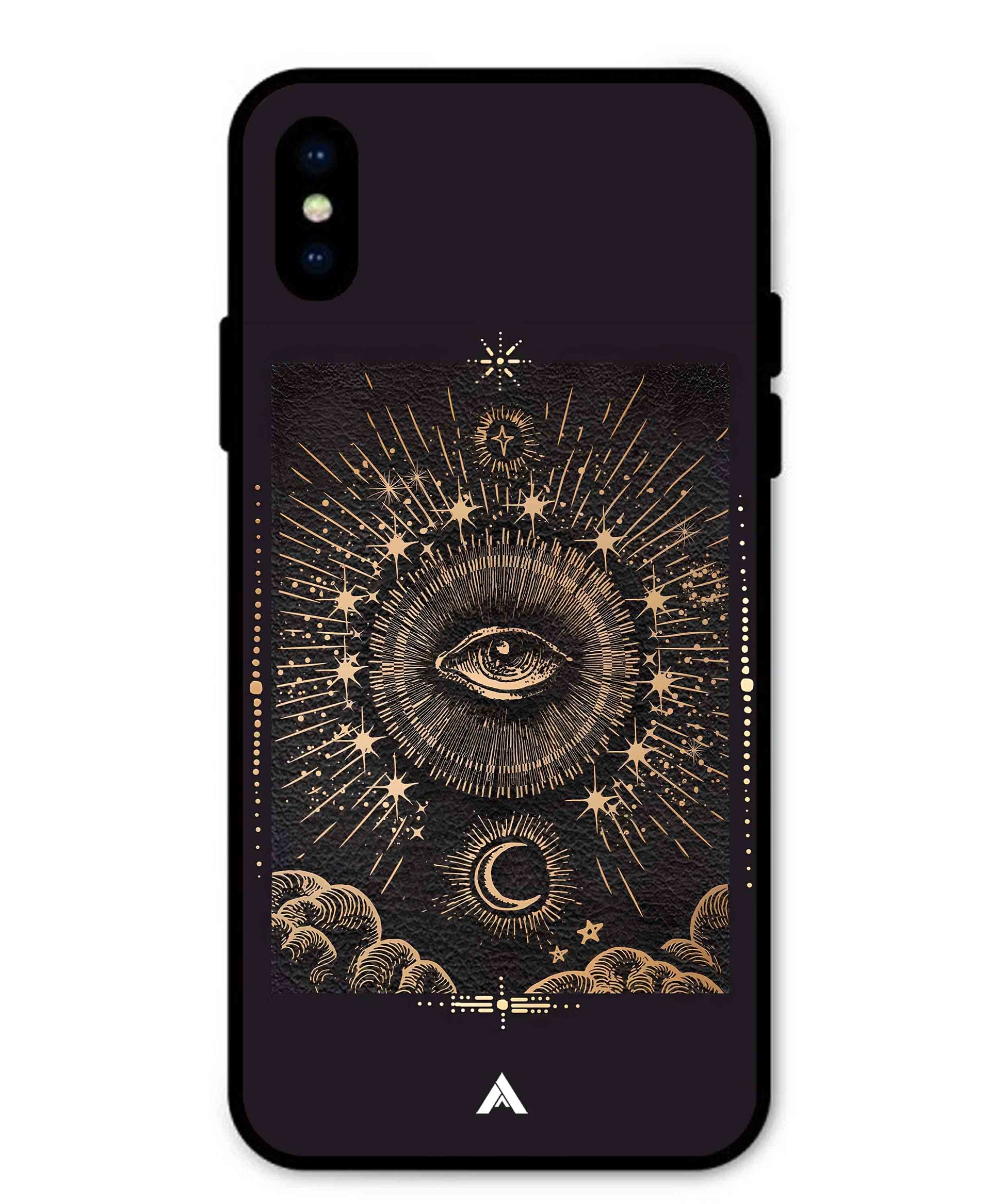Illuminating Eye Metal Back Cover Phone Case for iPhone X