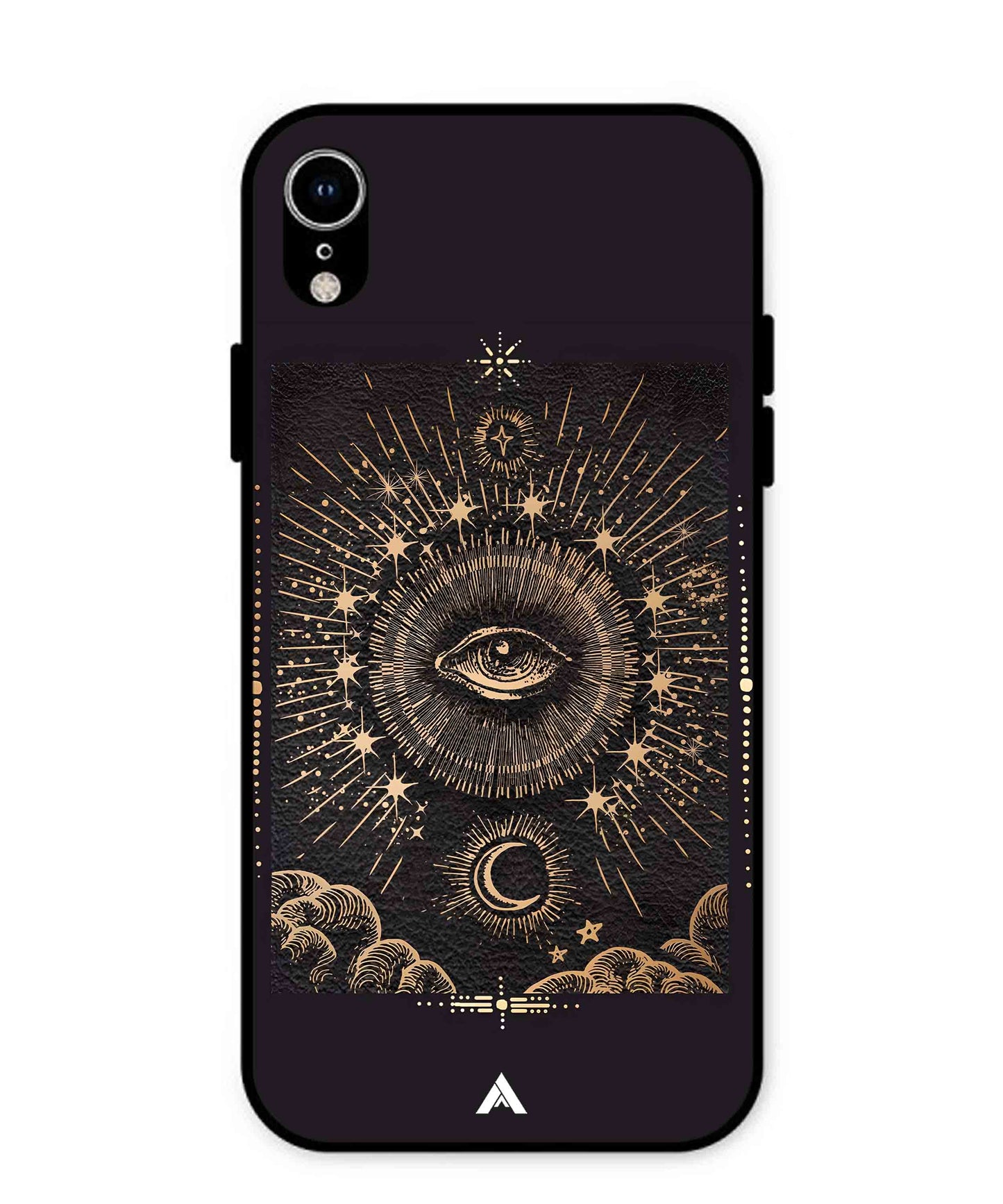 Illuminating Eye Metal Back Cover Phone Case for iPhone Xr