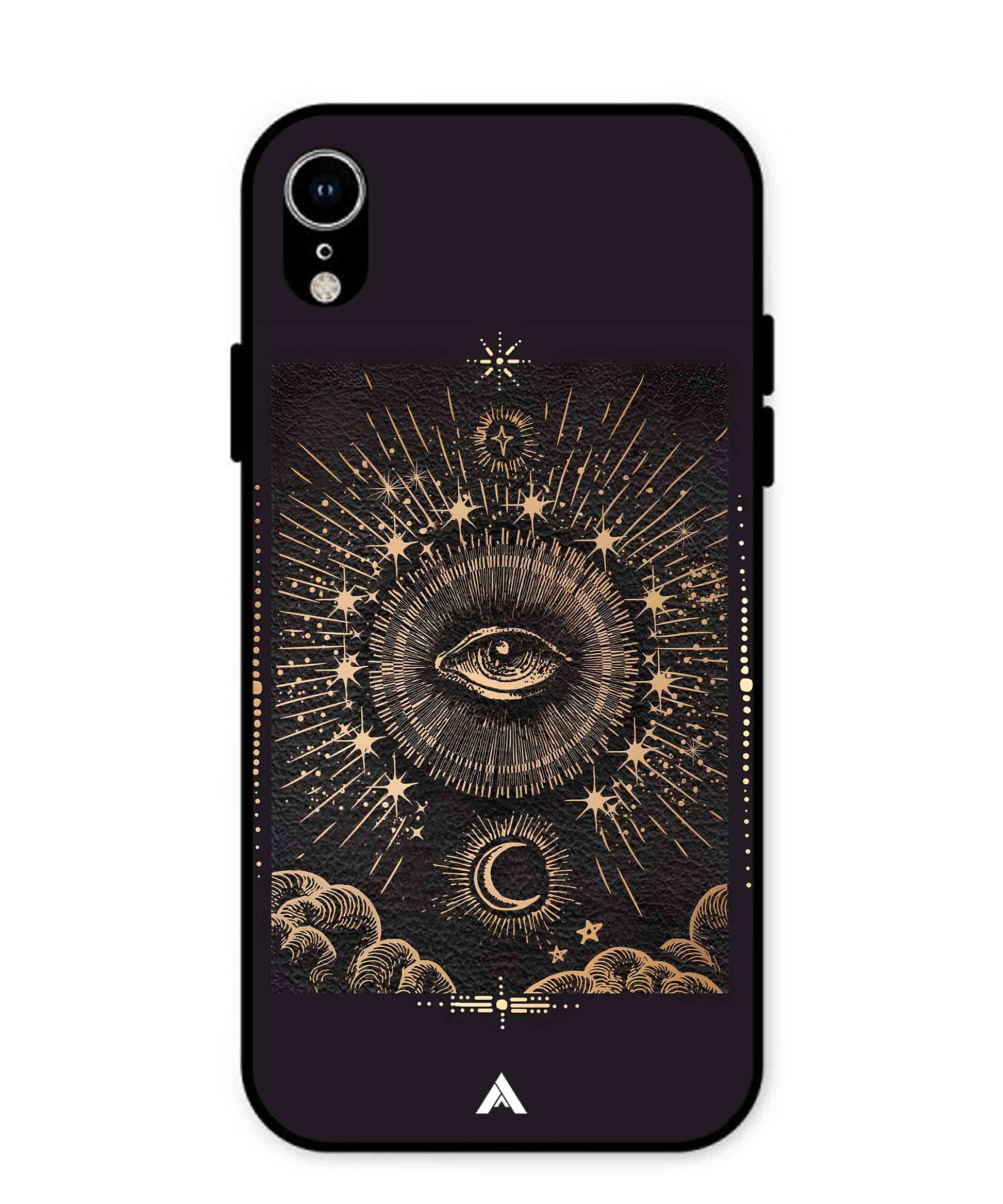 Illuminating Eye Metal Back Cover Phone Case for iPhone Xr