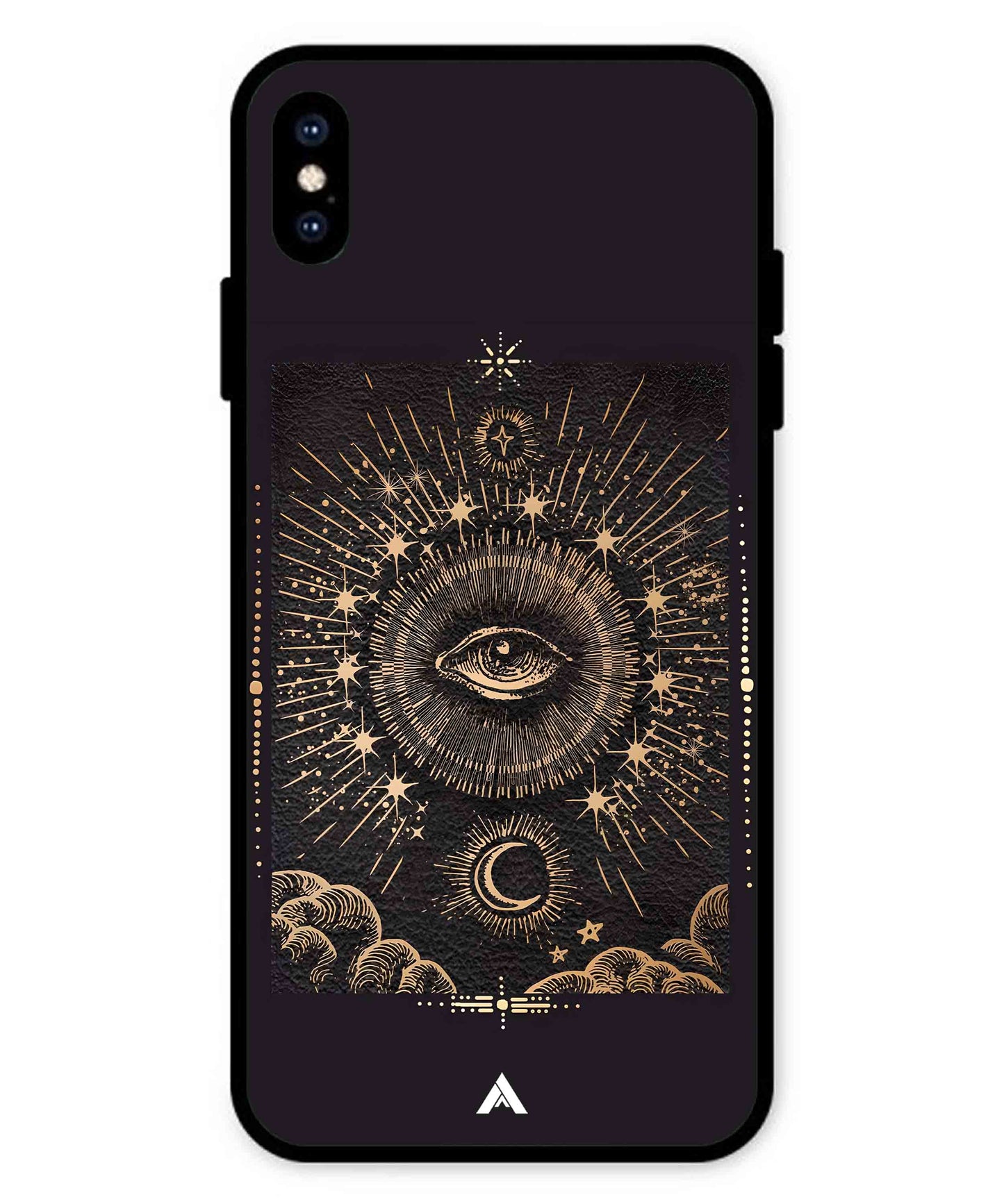 Illuminating Eye Metal Back Cover Phone Case for iPhone Xs Max