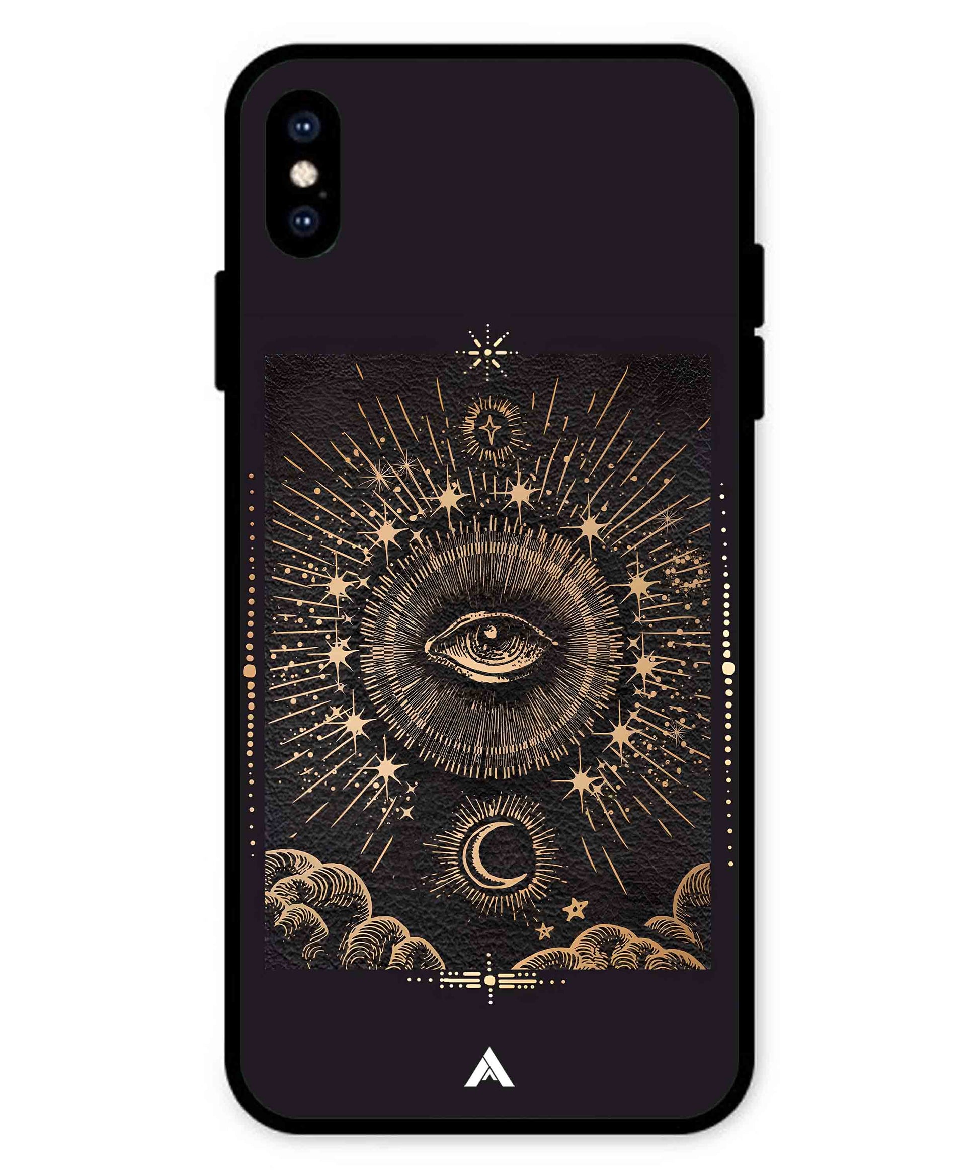 Illuminating Eye Metal Back Cover Phone Case for iPhone Xs Max