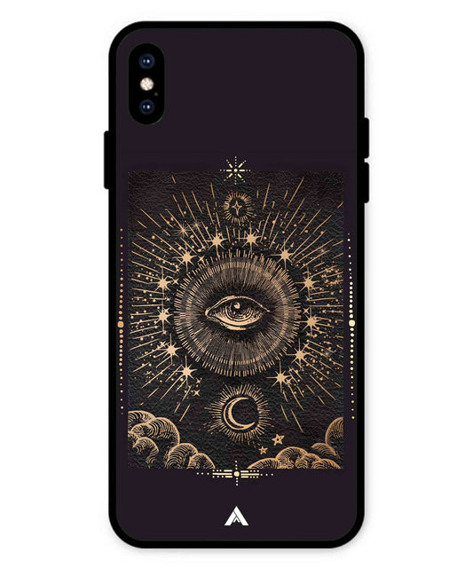 Illuminating Eye Metal Back Cover Phone Case for iPhone Xs Max