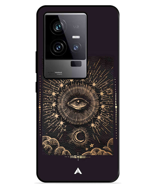 Illuminating Eye Metal Back Cover Phone Case for iQOO 11