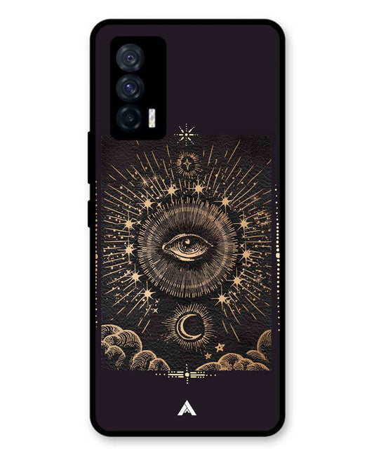 Illuminating Eye Metal Back Cover Phone Case for iQOO 7