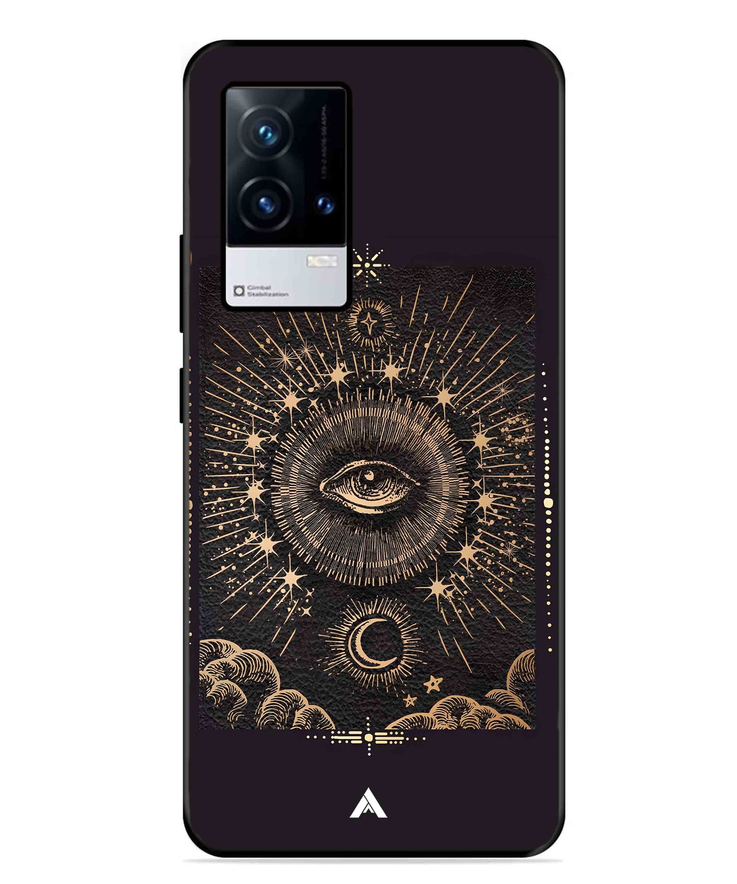 Illuminating Eye Metal Back Cover Phone Case for iQOO 9
