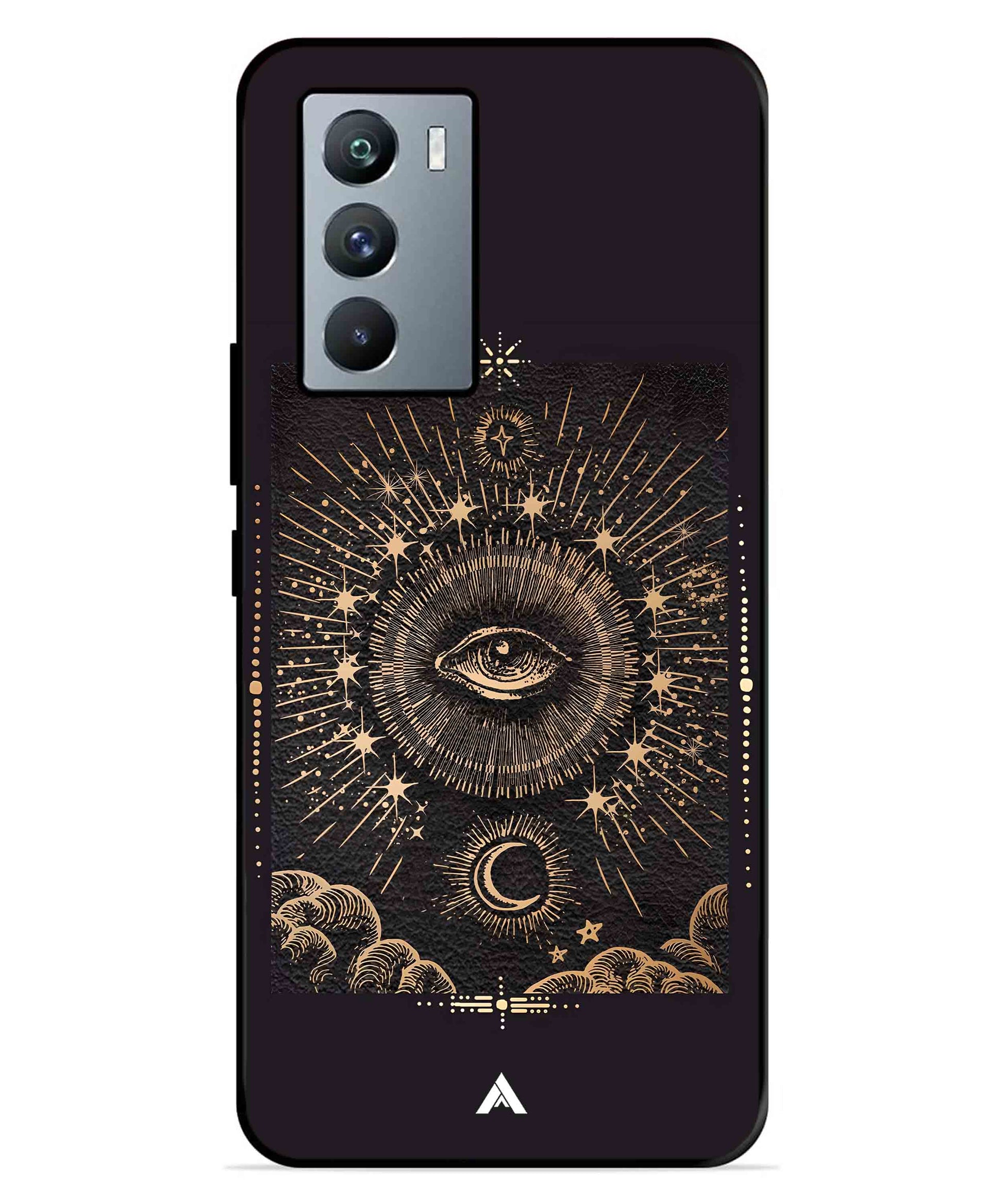 Illuminating Eye Metal Back Cover Phone Case for iQOO 9 SE