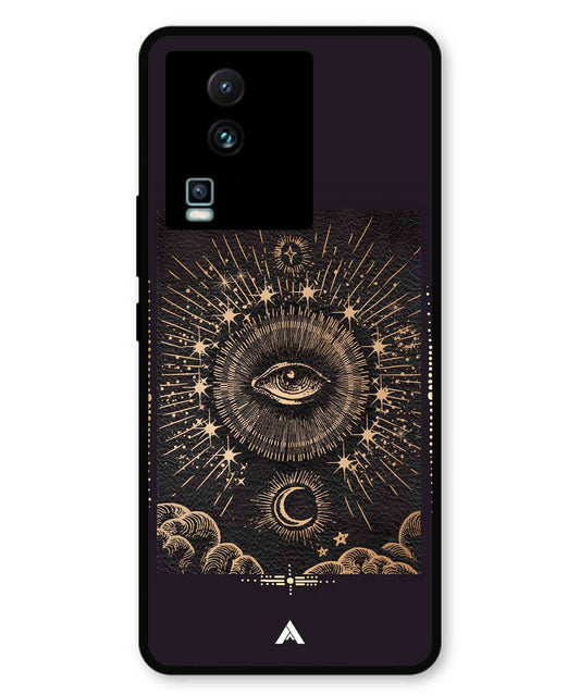Illuminating Eye Metal Back Cover Phone Case for iQOO Neo 7