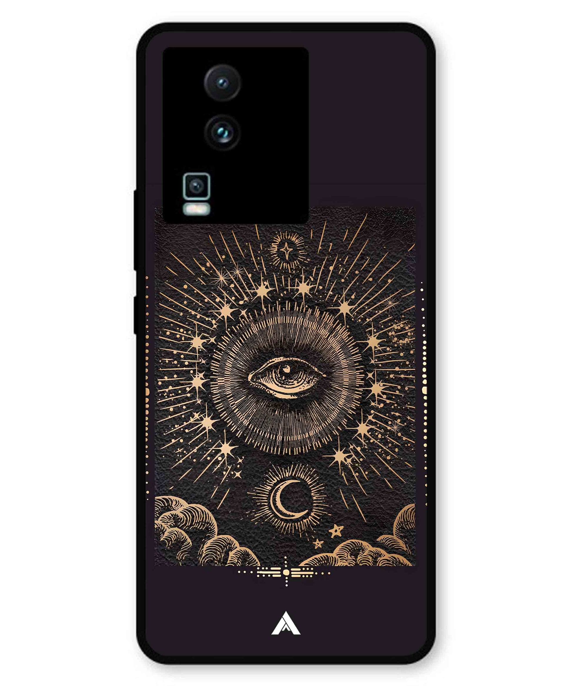 Illuminating Eye Metal Back Cover Phone Case for iQOO Neo 7 Pro