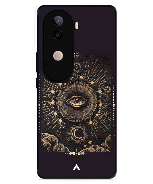Illuminating Eye Metal Back Cover Phone Case for iQOO Z9s